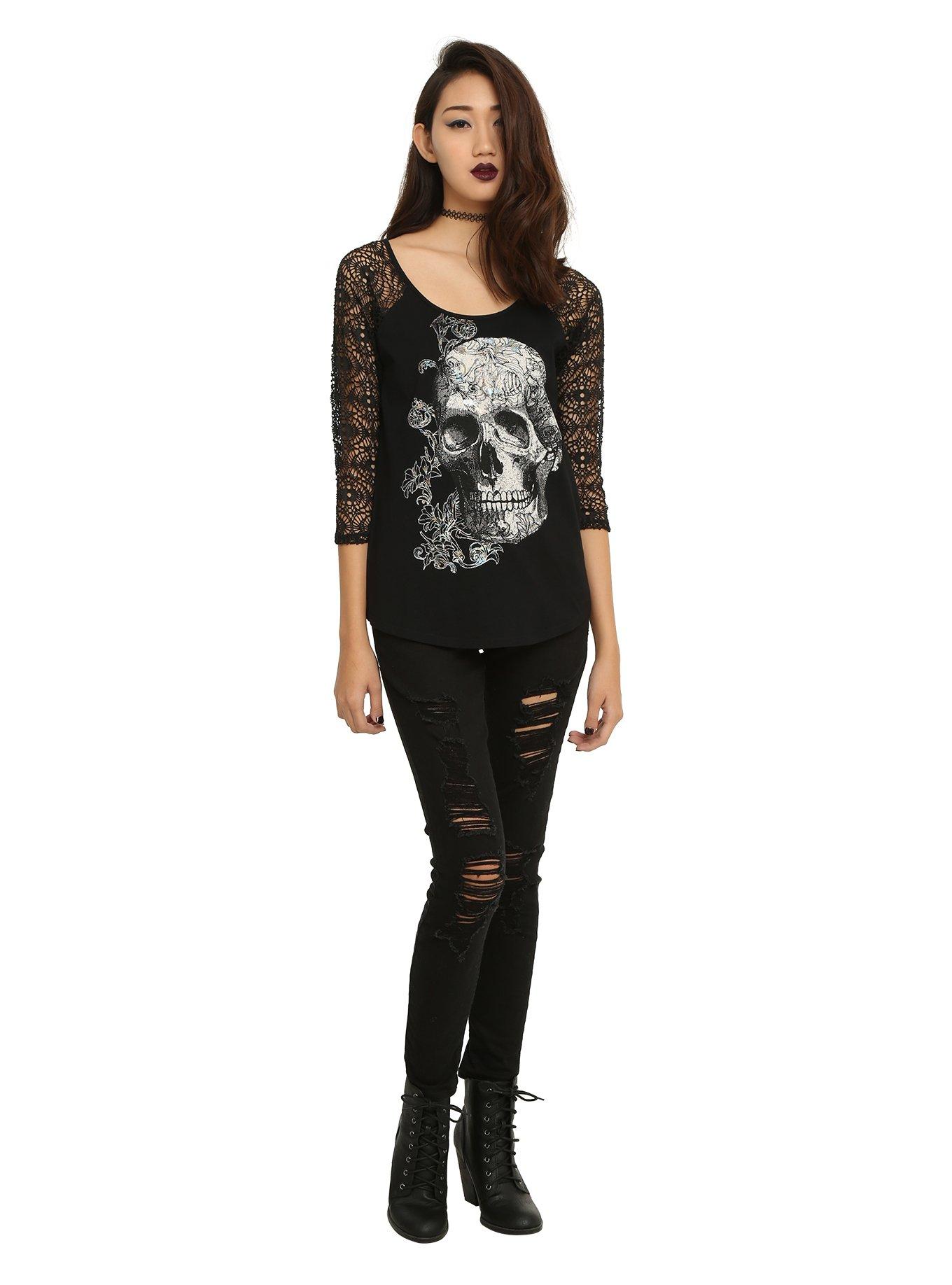 Tropi-Skull Ladies Raglan