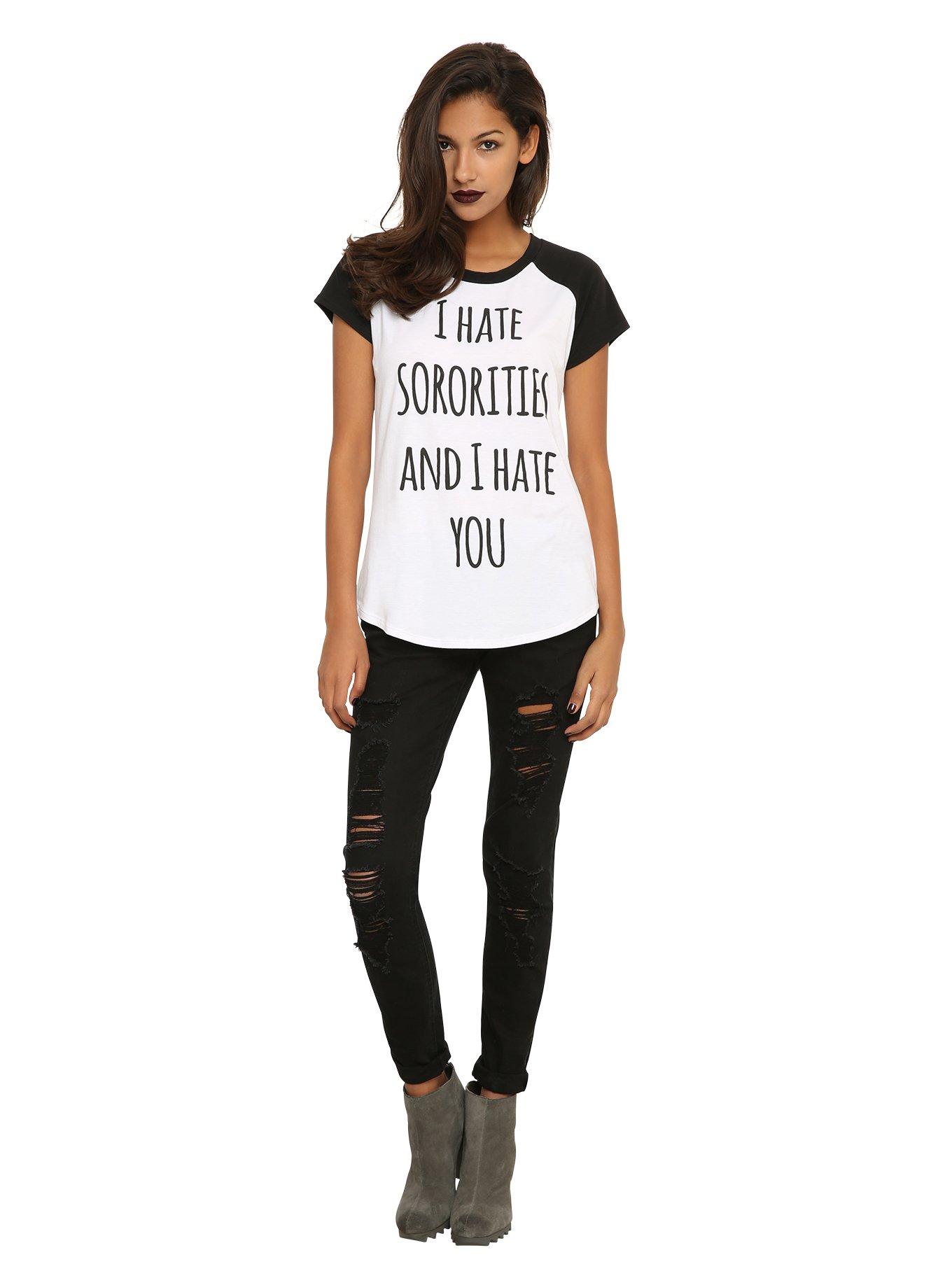 Scream Queens I Hate Sororities Girls T-Shirt, , alternate