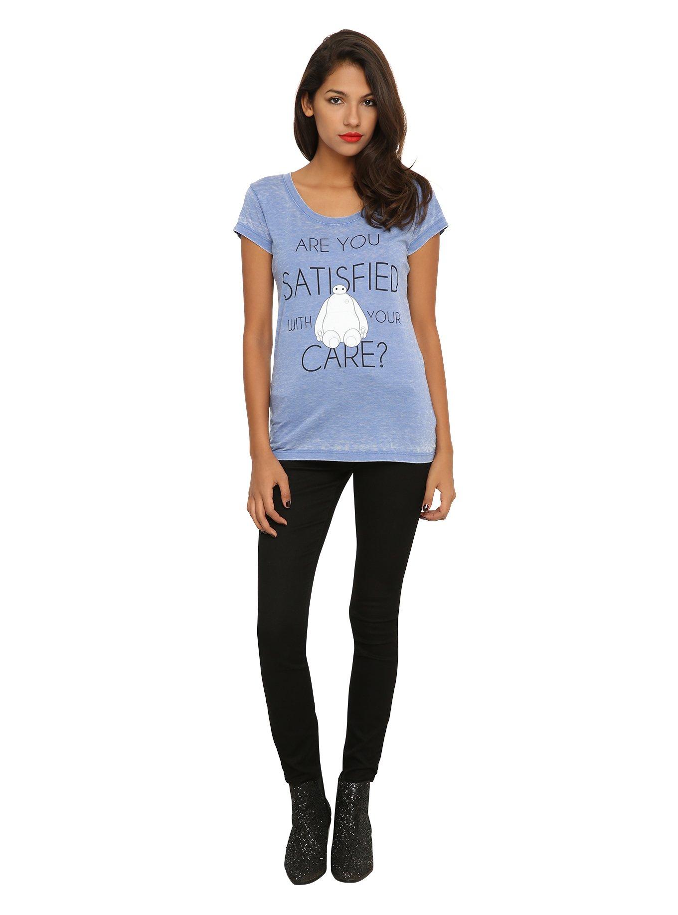Disney Big Hero 6 Baymax Are You Satisfied Girls T-Shirt, , alternate