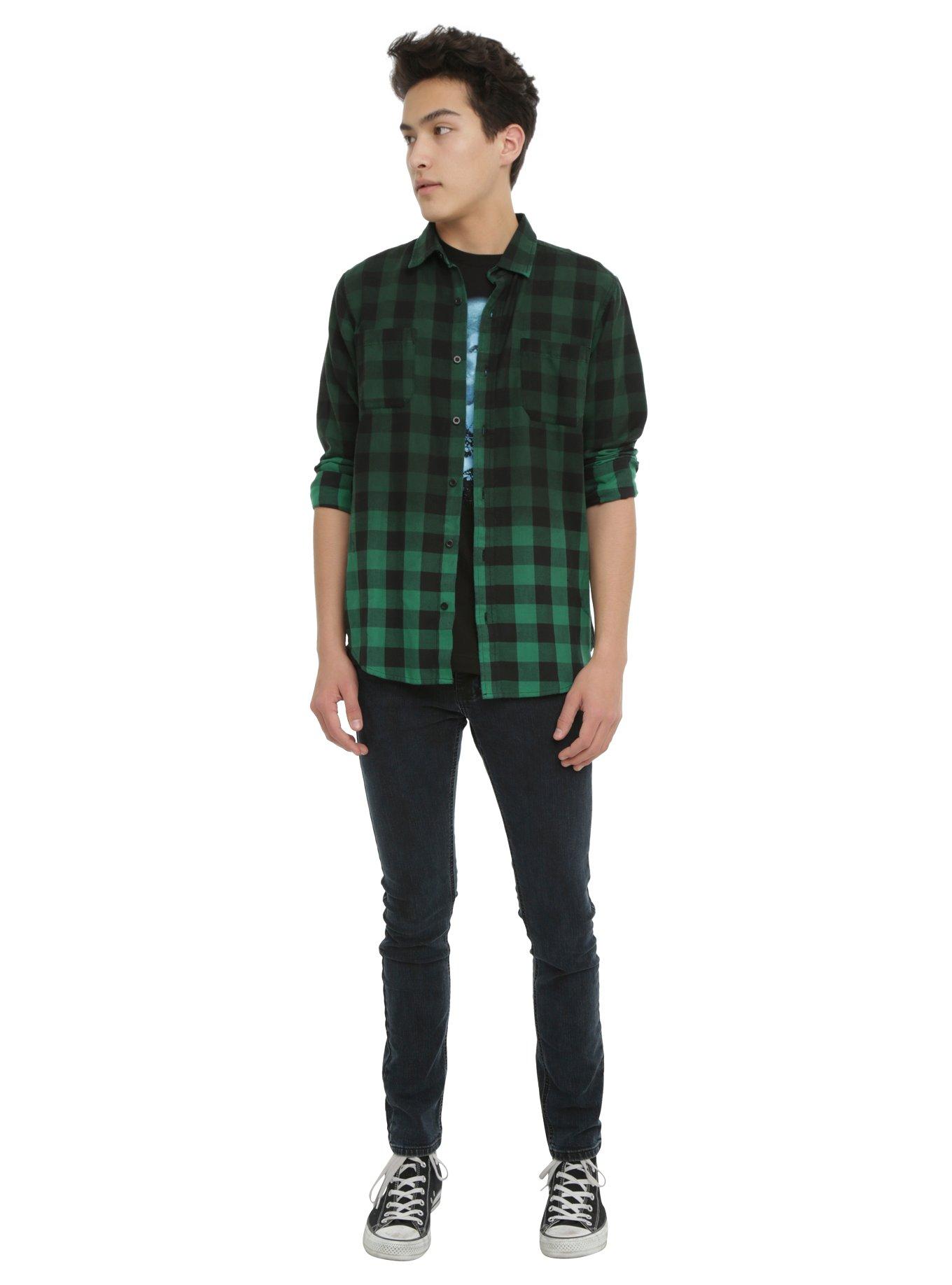 XXX RUDE Green & Black Buffalo Check Woven, , alternate