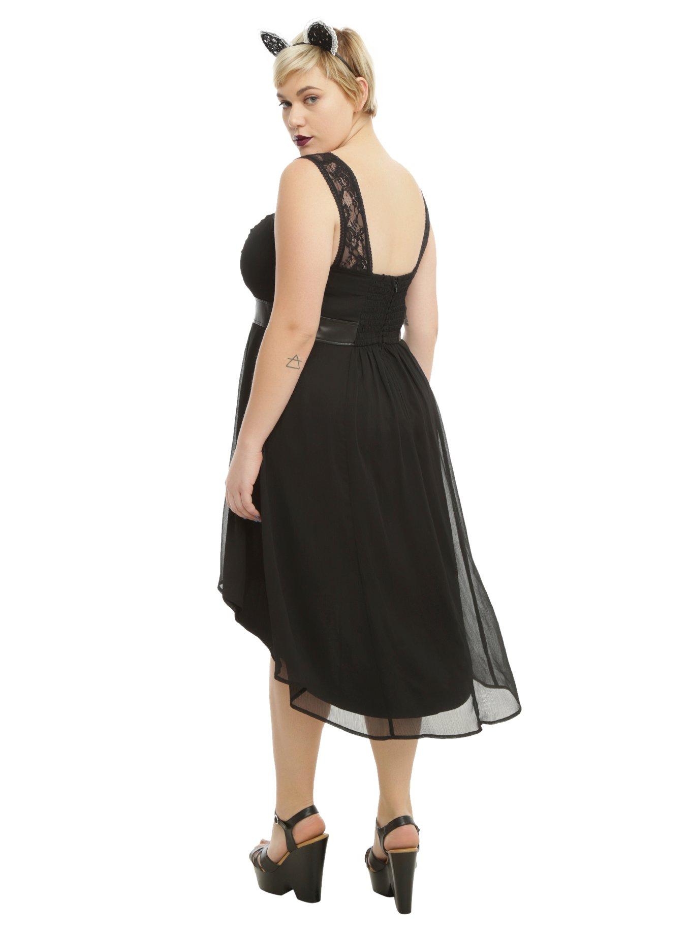 Tripp Black Hi-Low Dress Plus Size, , alternate
