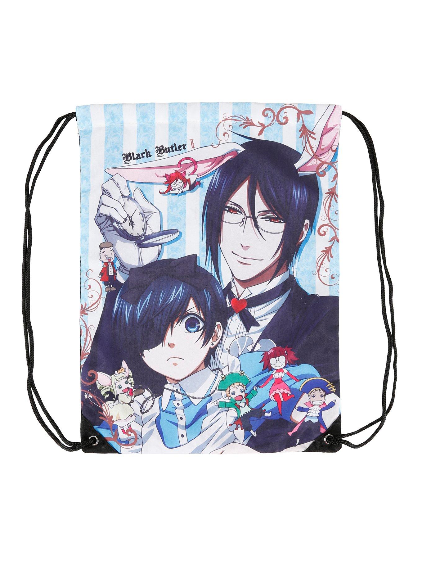 Black Butler Sebastian & Ciel Cinch Back Sack, , alternate