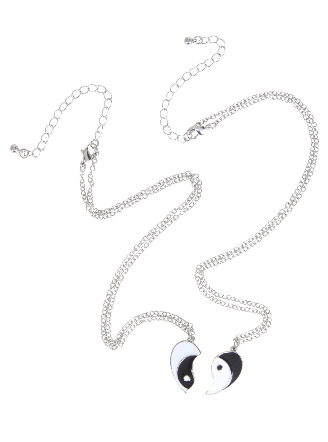 Yin-Yang Heart Best Friend Necklace Set, , alternate