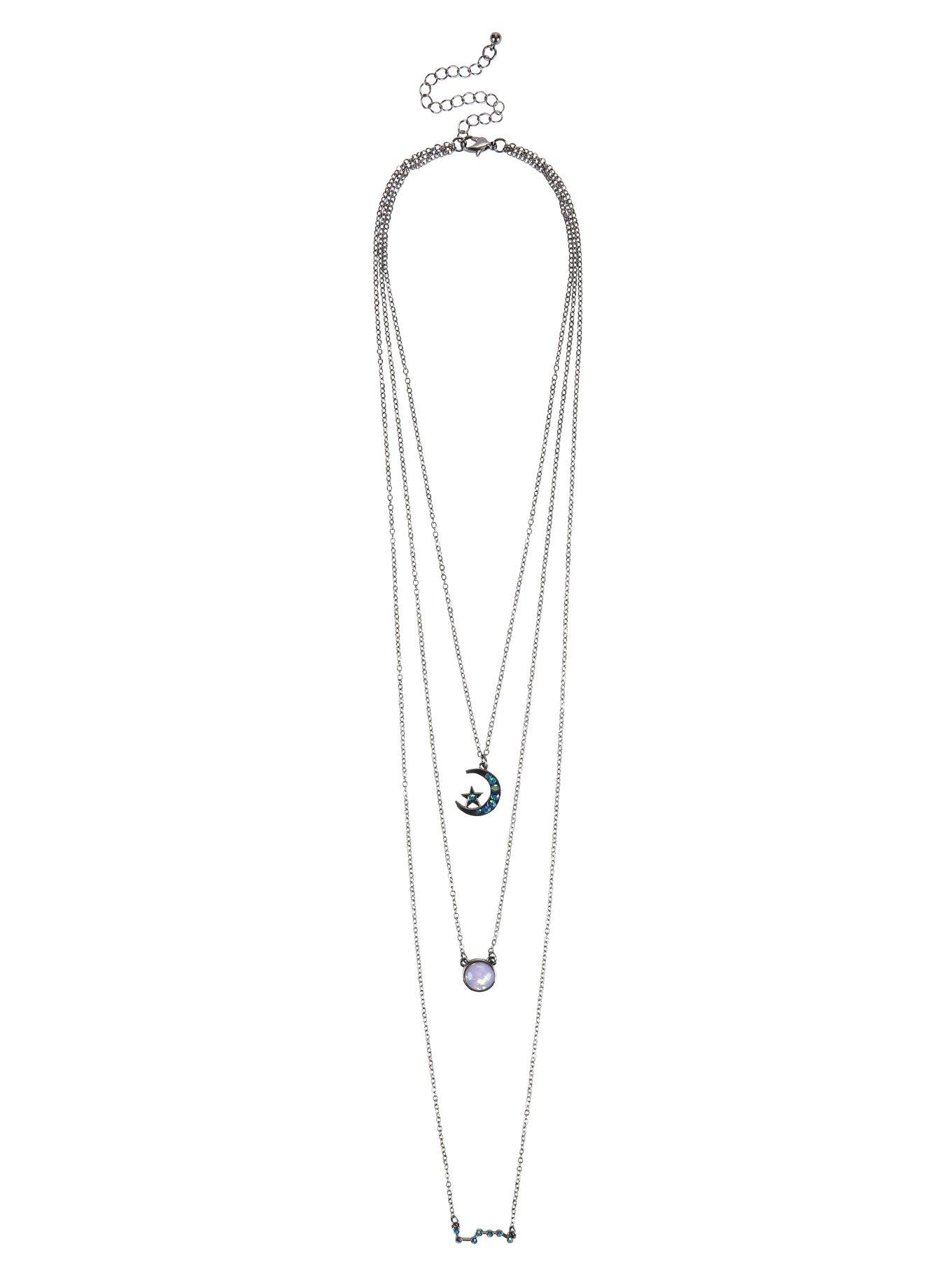 Moon Star Little Dipper Opal Layered Necklace, , alternate