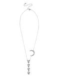 Moon & Bling Hearts Lariat Necklace, , alternate