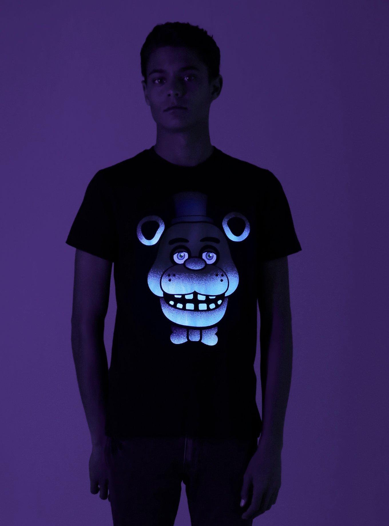 Five Nights At Freddy's Freddy Fazbear Glow-In-The-Dark Face T-Shirt, , alternate