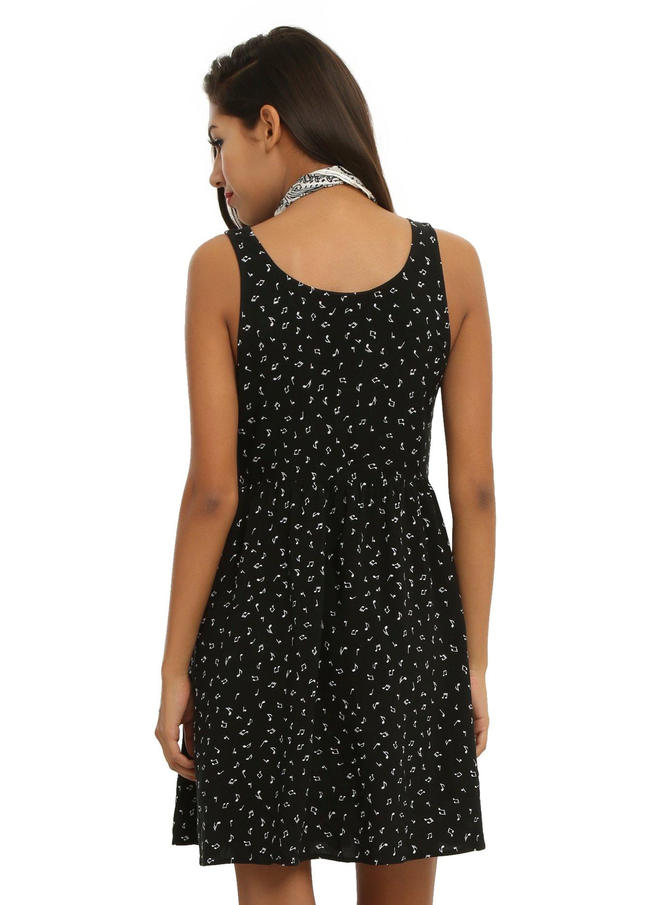 Black & White Music Note Dress, , alternate
