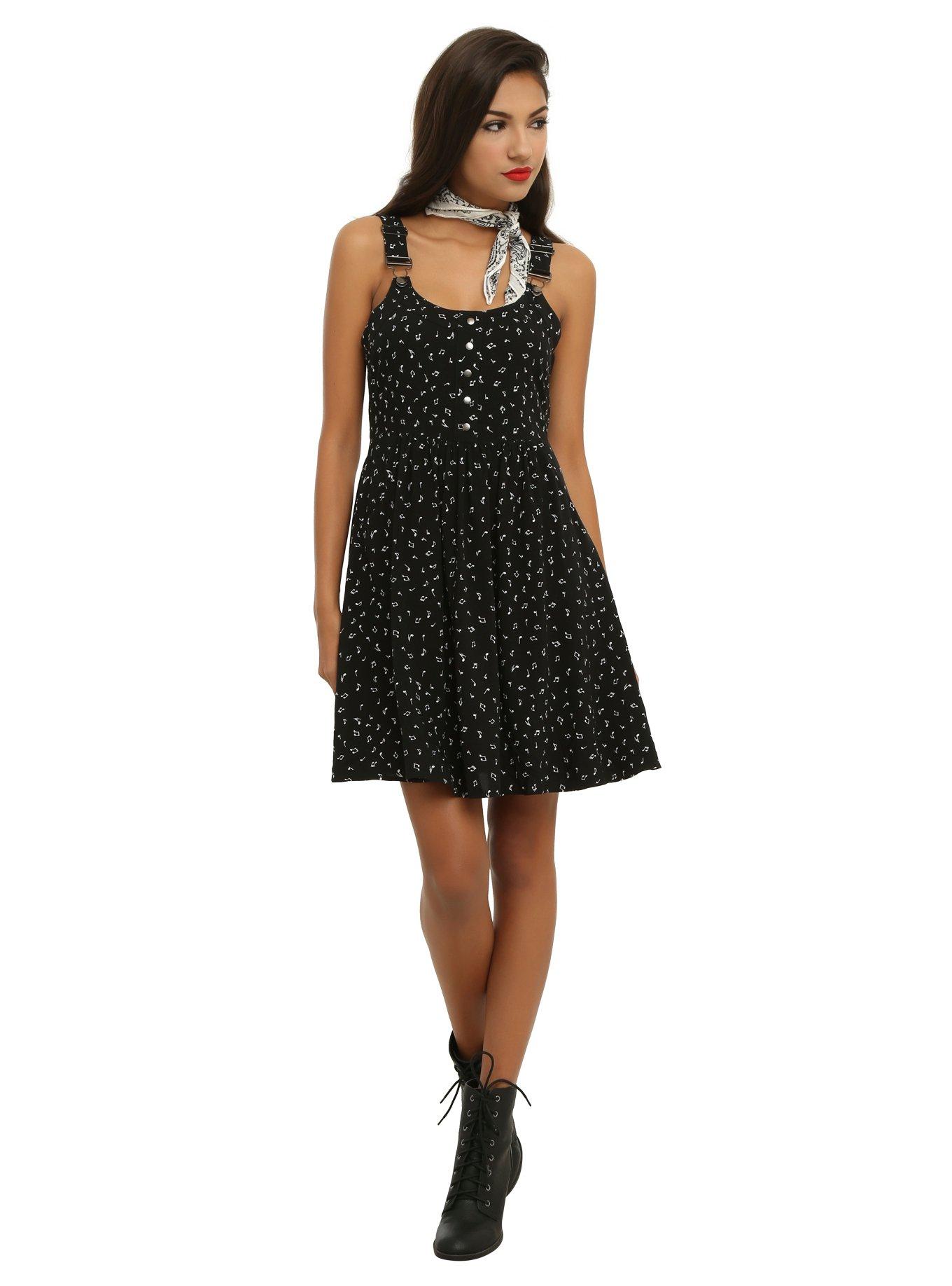 Black & White Music Note Dress, , alternate
