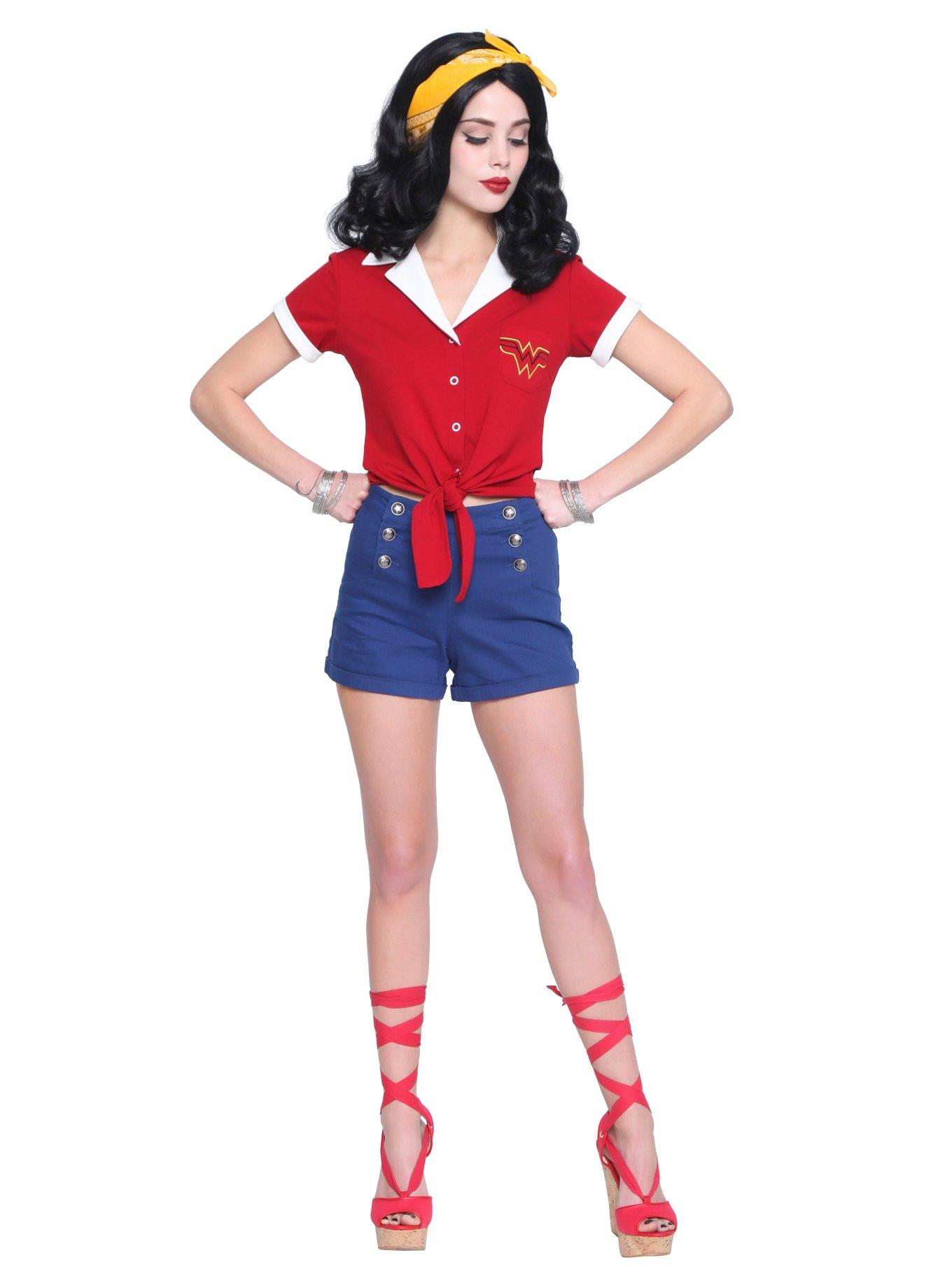 DC Comics Bombshells Wonder Woman Top, , alternate