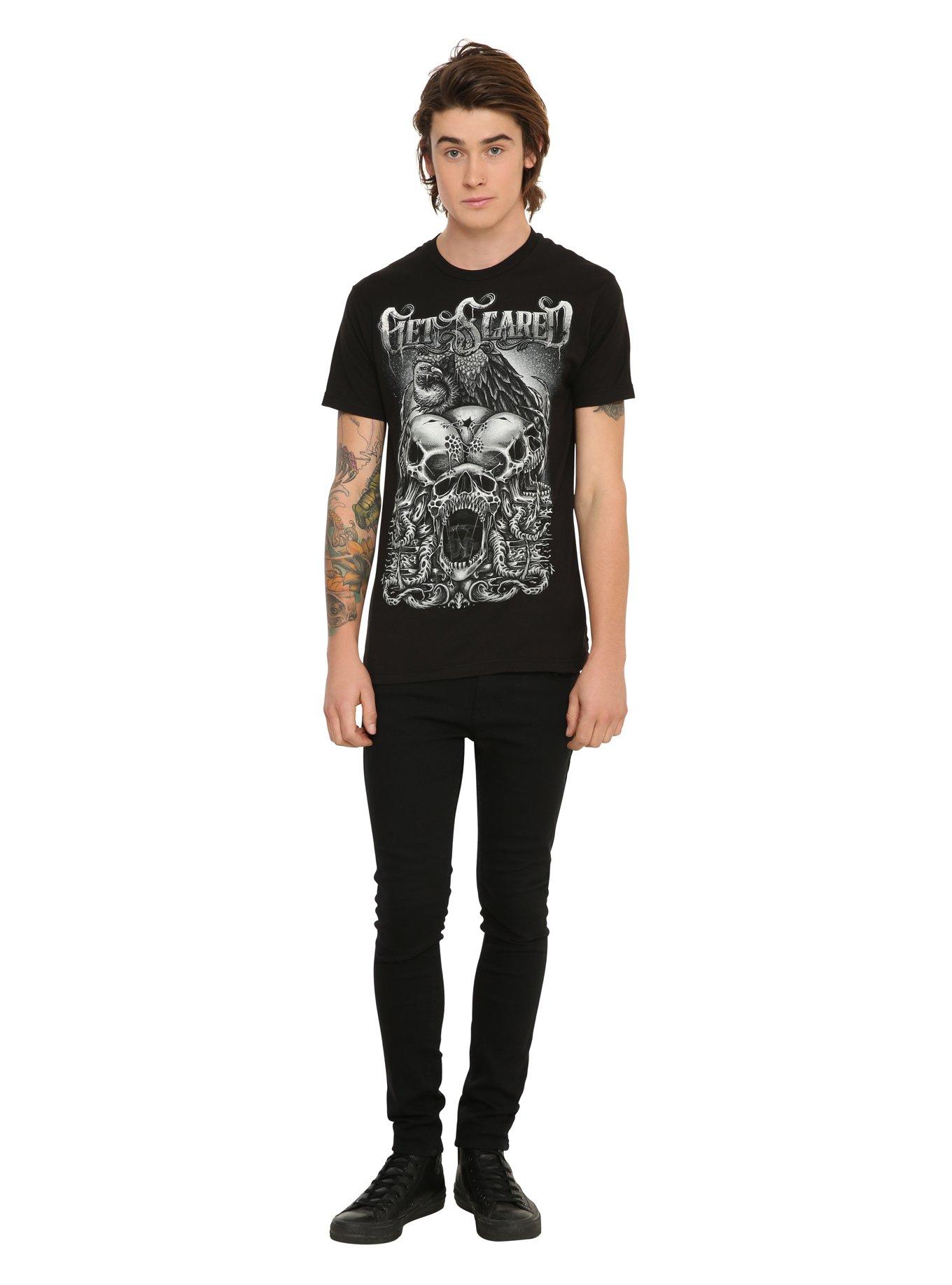 Get Scared Vulture & Skulls T-Shirt, , alternate