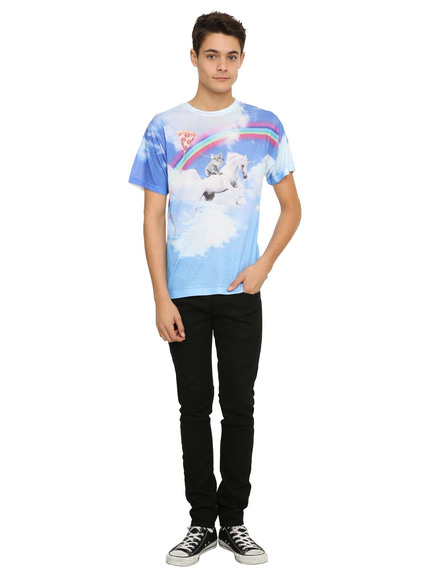 Koala Unicorn Pizza Kite Sublimation T-Shirt, , alternate