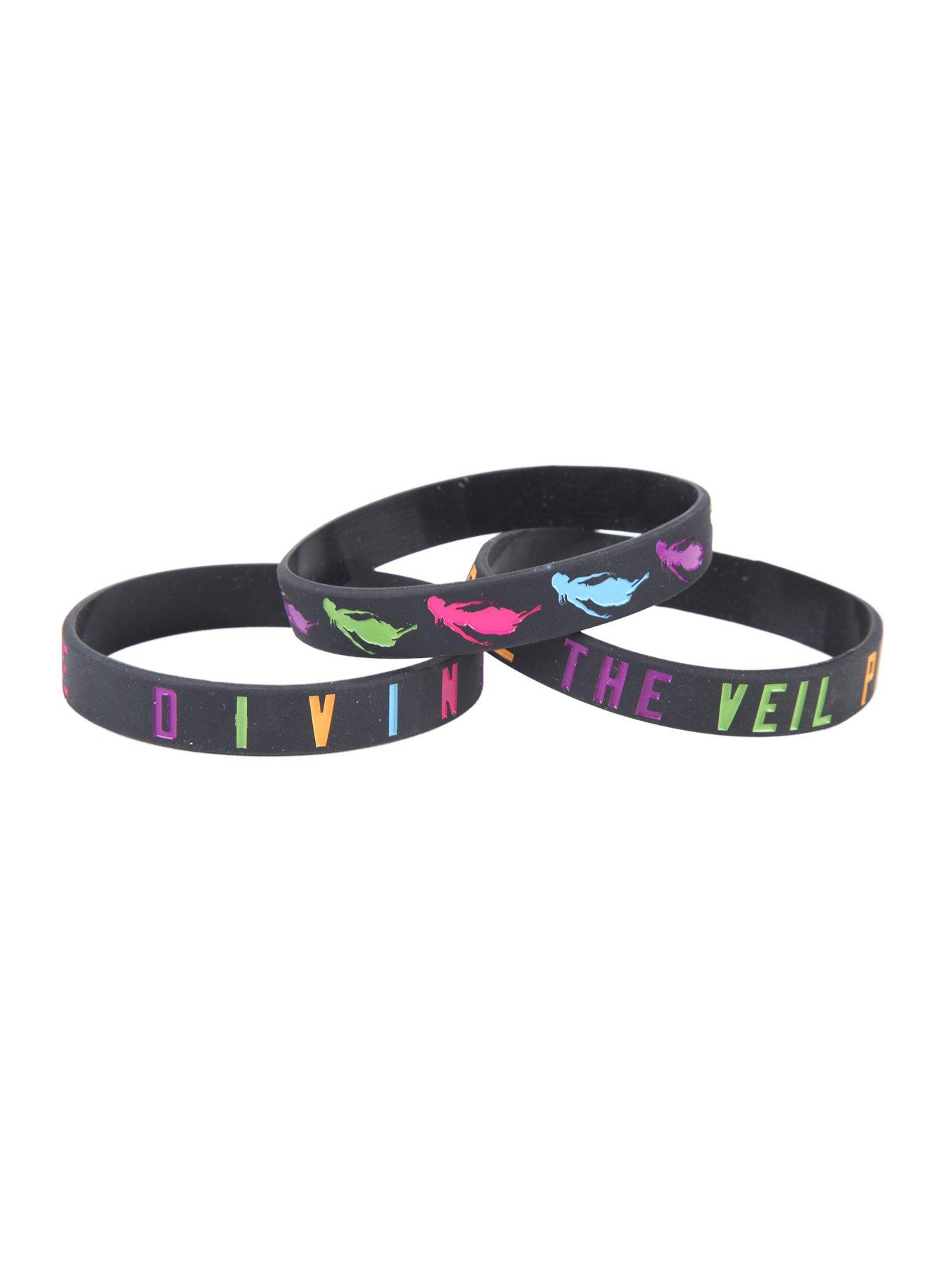 Pierce The Veil Multi Color Rubber Bracelet Set, , alternate