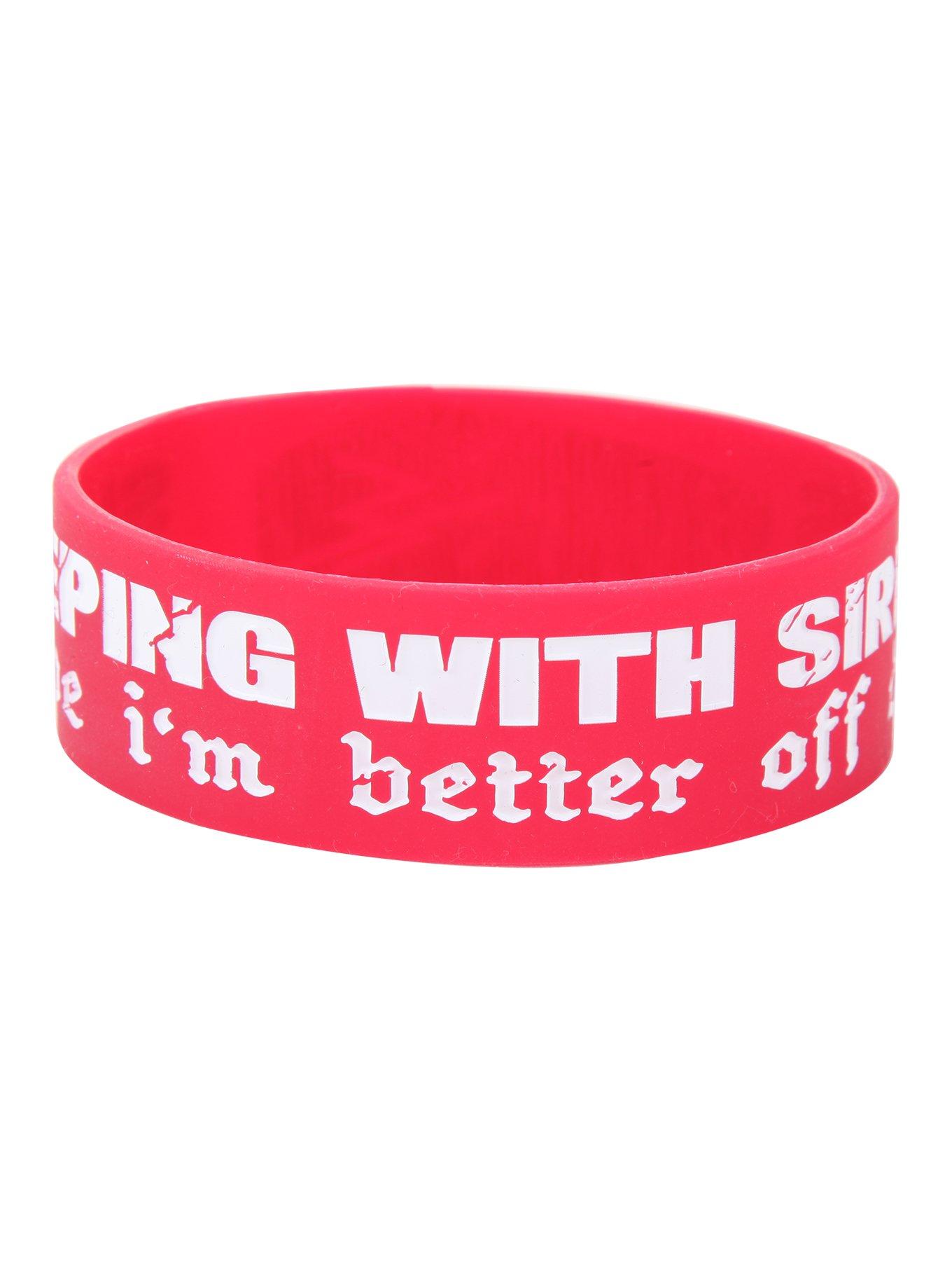 Sleeping With Sirens Better Off Dead Rubber Bracelet, , alternate