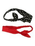 Red Black & White Polka Dot Headband 2 Pack, , alternate