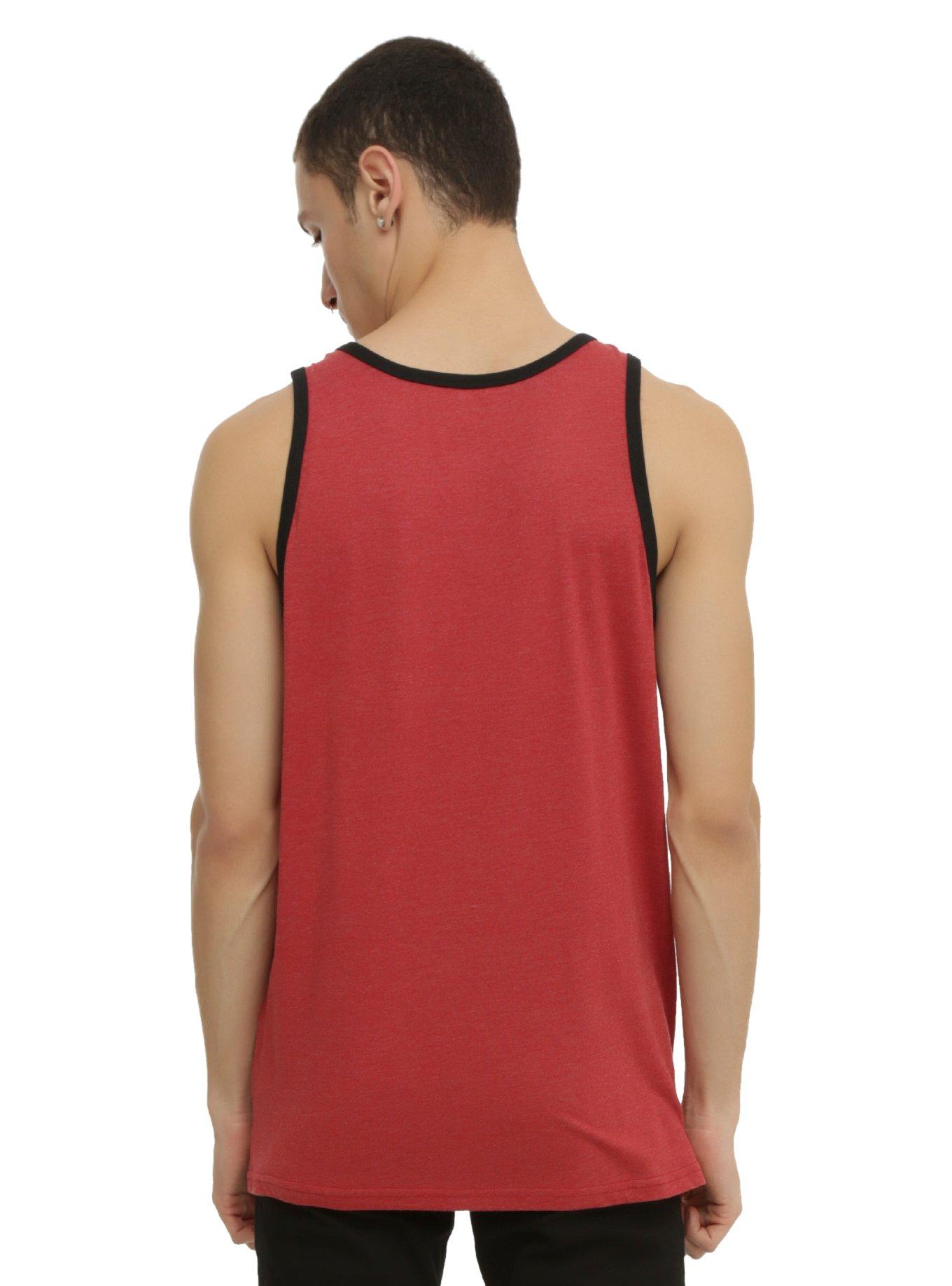 XXX RUDE Red & Black Pocket Tank Top, , alternate