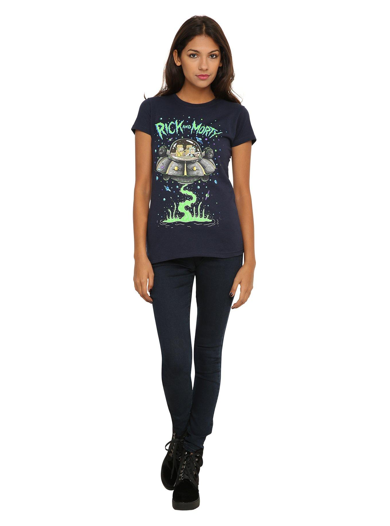 Rick And Morty Spaceship Girls T-Shirt, , alternate
