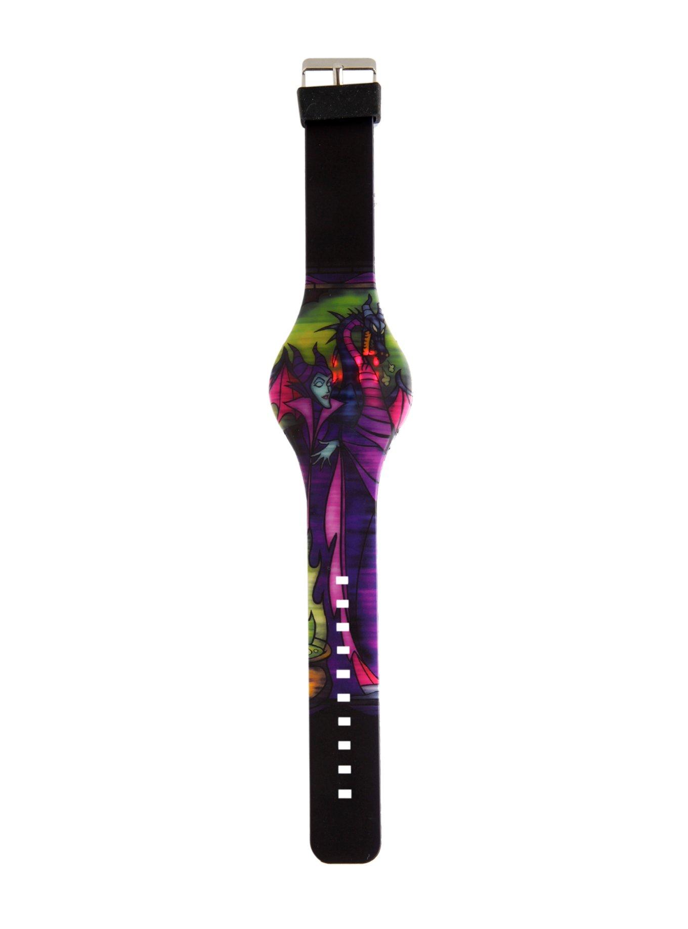 Disney Sleeping Beauty Maleficent LED Rubber Watch, , alternate