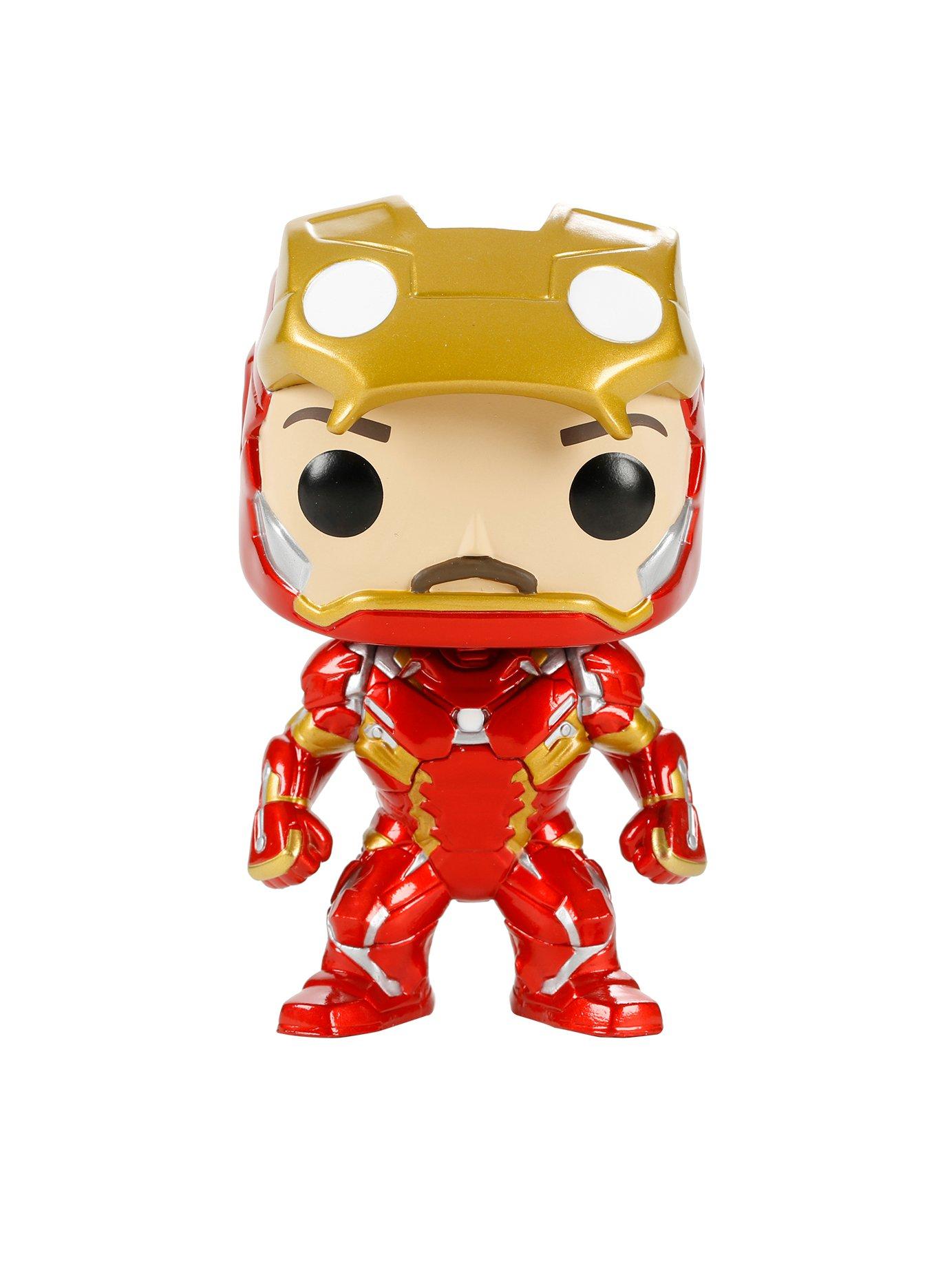 Funko Marvel Captain America: Civil War Pop! Iron Man (Unmasked) Vinyl Bobble-Head Hot Topic Exclusive, , alternate