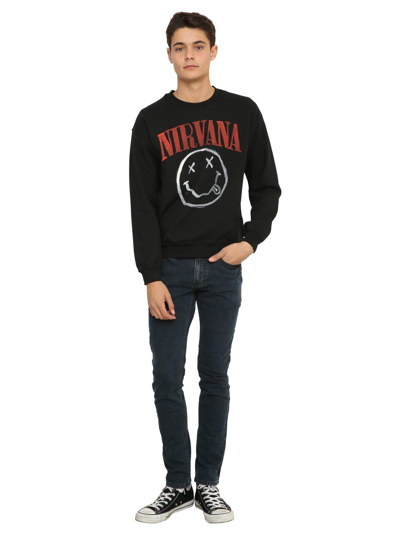 Nirvana Smiley Sweatshirt, , alternate