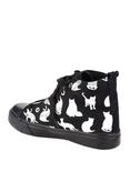 Black & White Cat Hi-Top Sneakers, , alternate