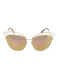 Gold Wire Top Cat Eye Sunglasses, , alternate