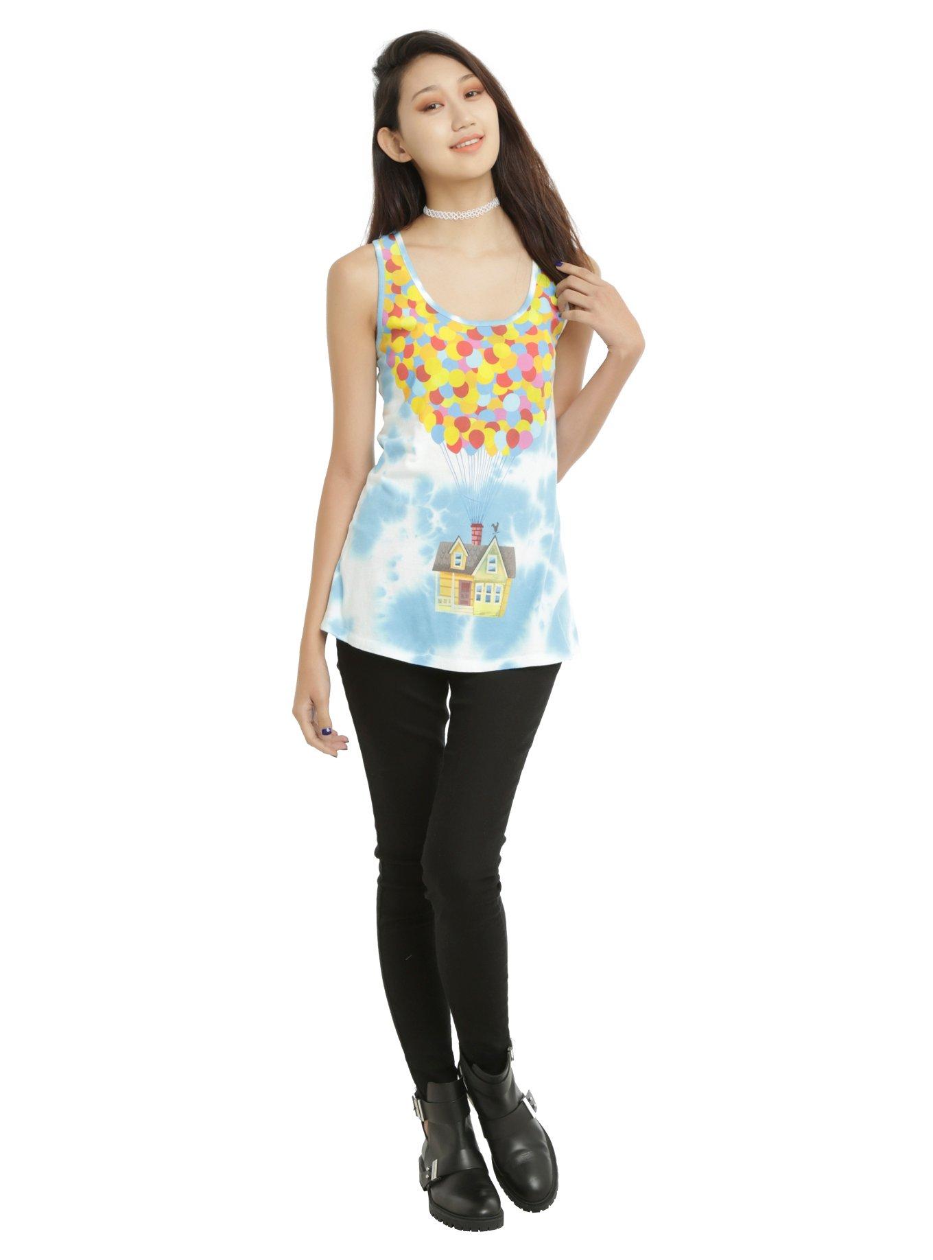 Disney Up Balloon House Tie Dye Girls Tank Top, , alternate