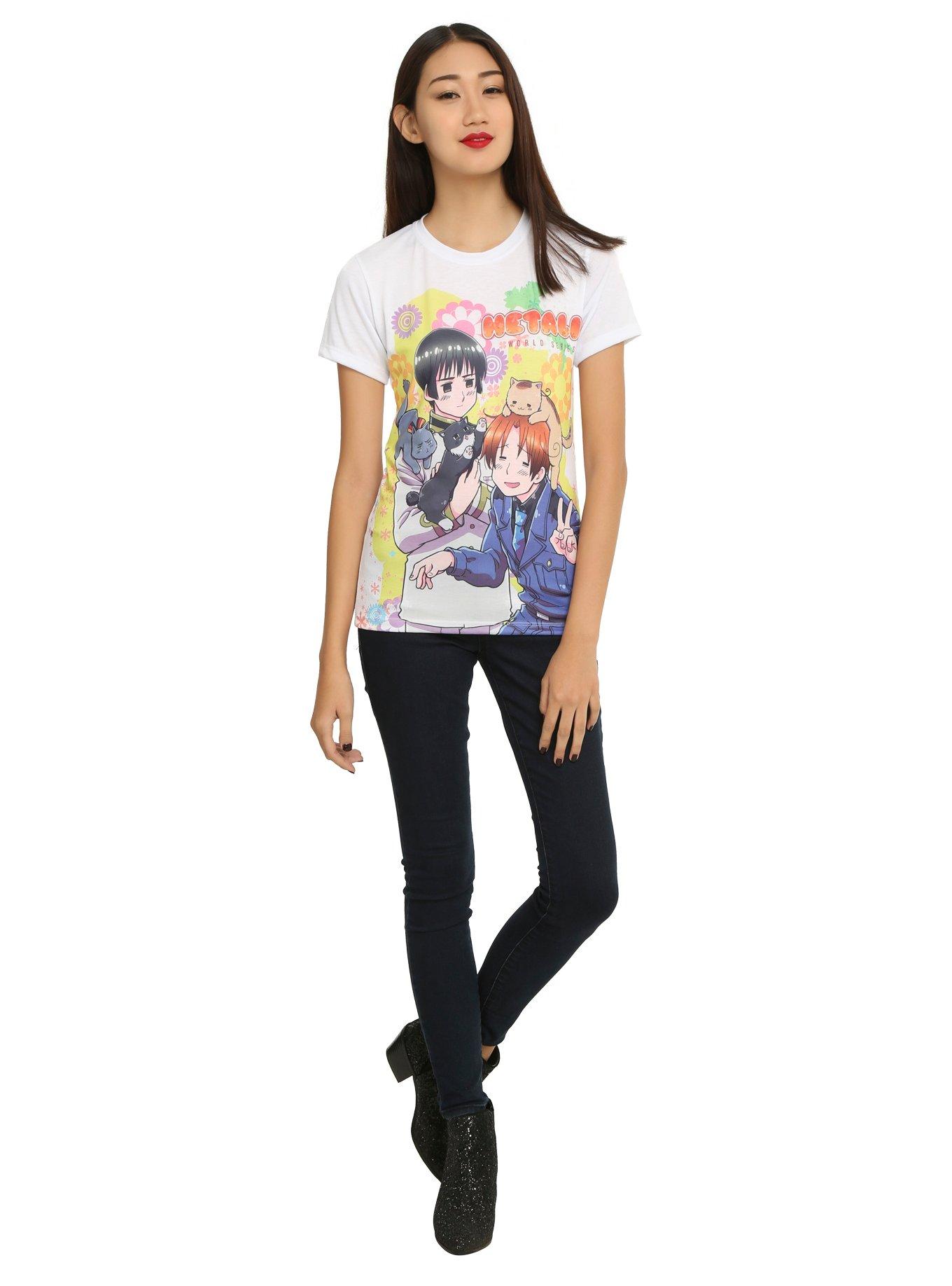 Hetalia: World Series North Italy & Japan Sublimation Girls T-Shirt, , alternate