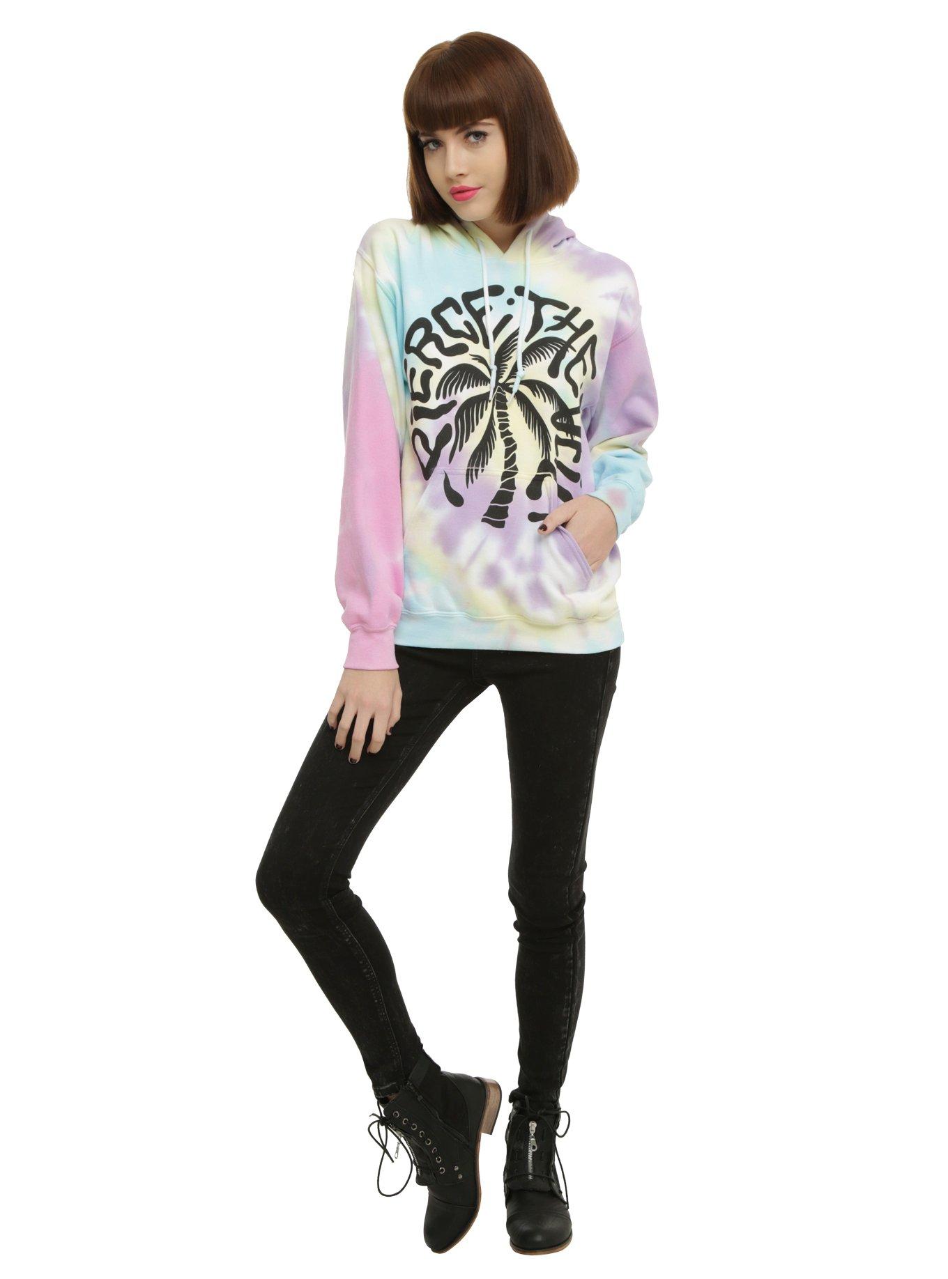 Pierce The Veil Palm Logo Tie Dye Girls Hoodie, , alternate