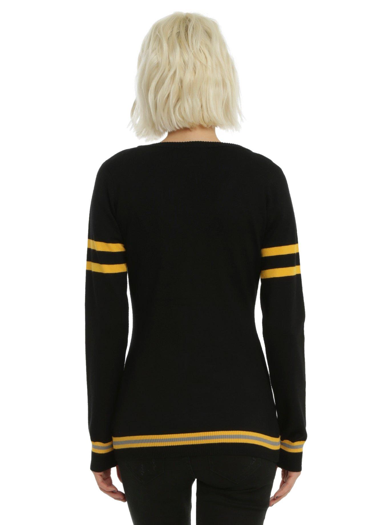 Harry Potter Hufflepuff Girls Cardigan, BLACK, alternate