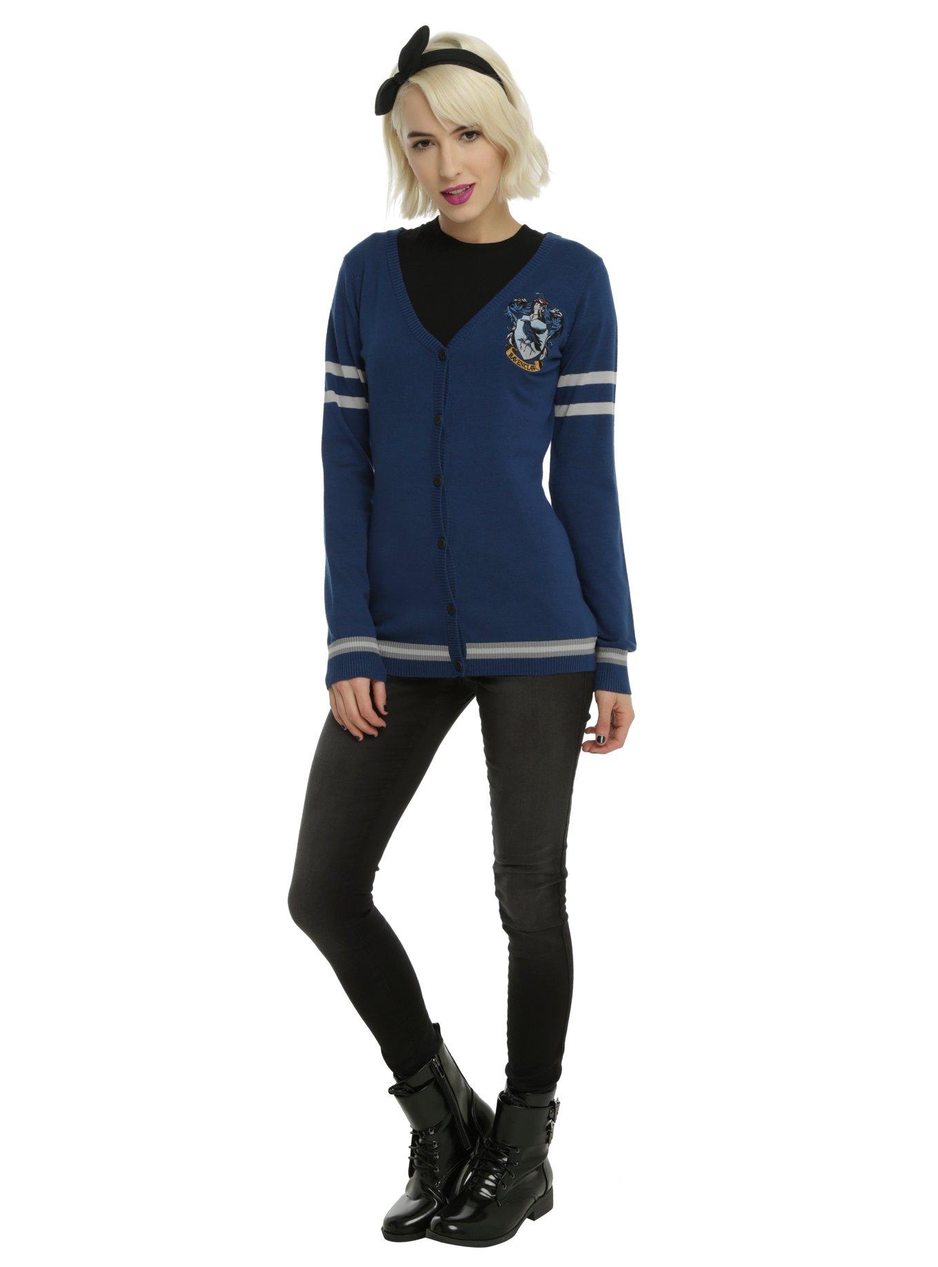 Harry Potter Ravenclaw Girls Cardigan, BLUE, alternate