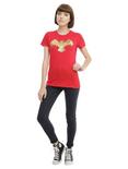DC Comics Batman V Superman: Dawn Of Justice Wonder Woman Logo Girls T-Shirt, , alternate