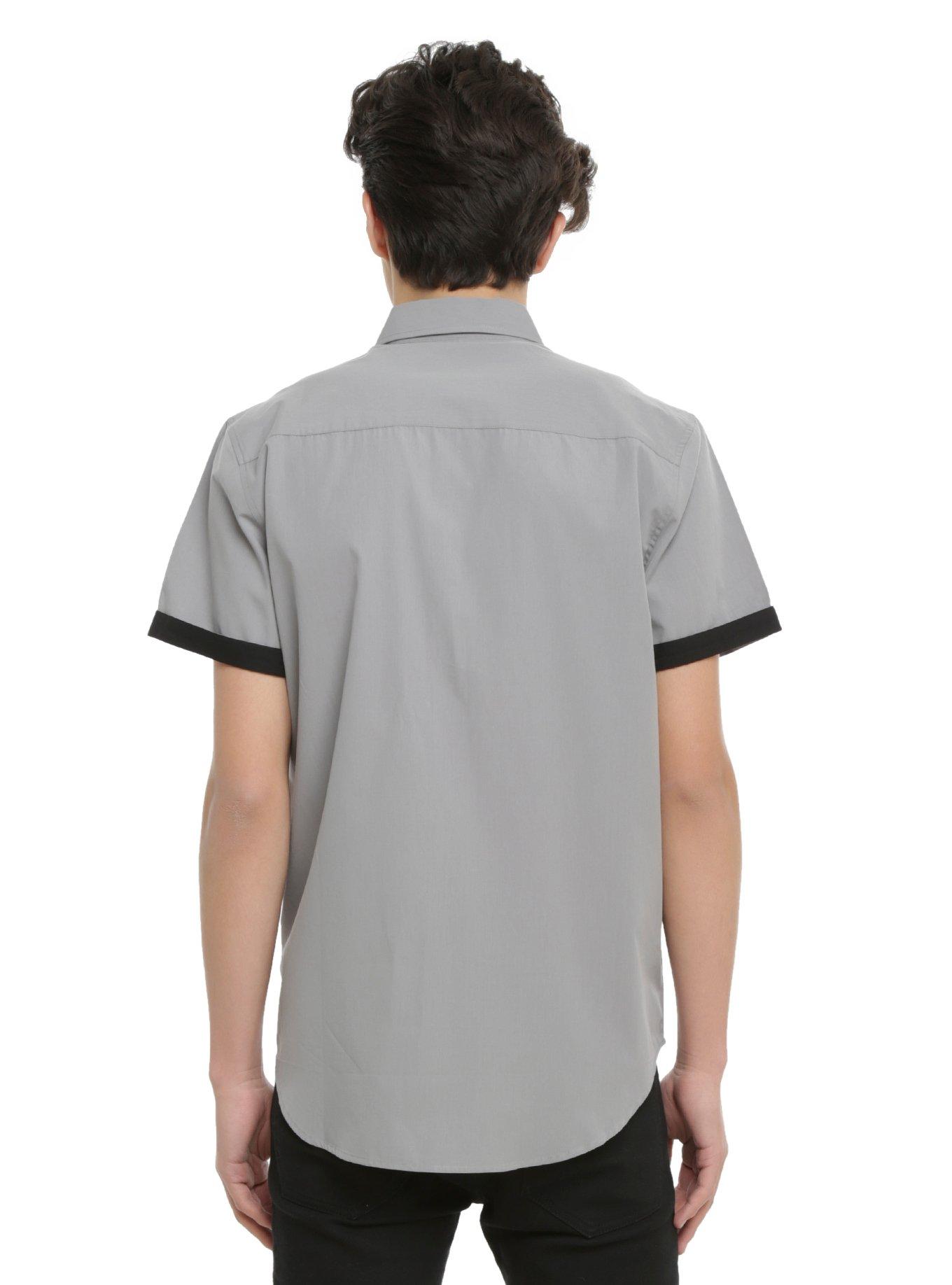 XXX RUDE Grey & Black Short-Sleeved Woven, , alternate
