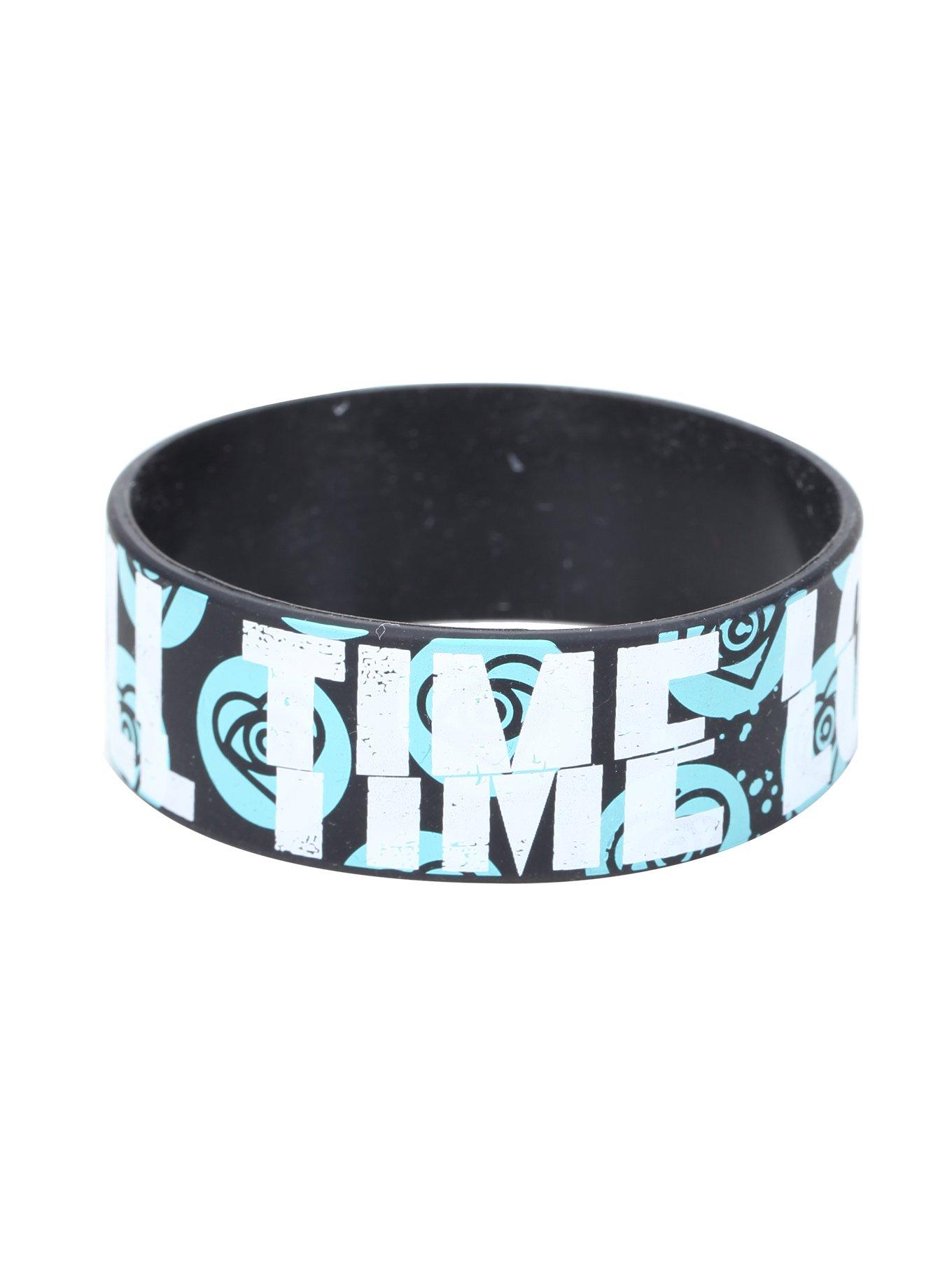 All Time Low Heart Eye Logos Rubber Bracelet, , alternate