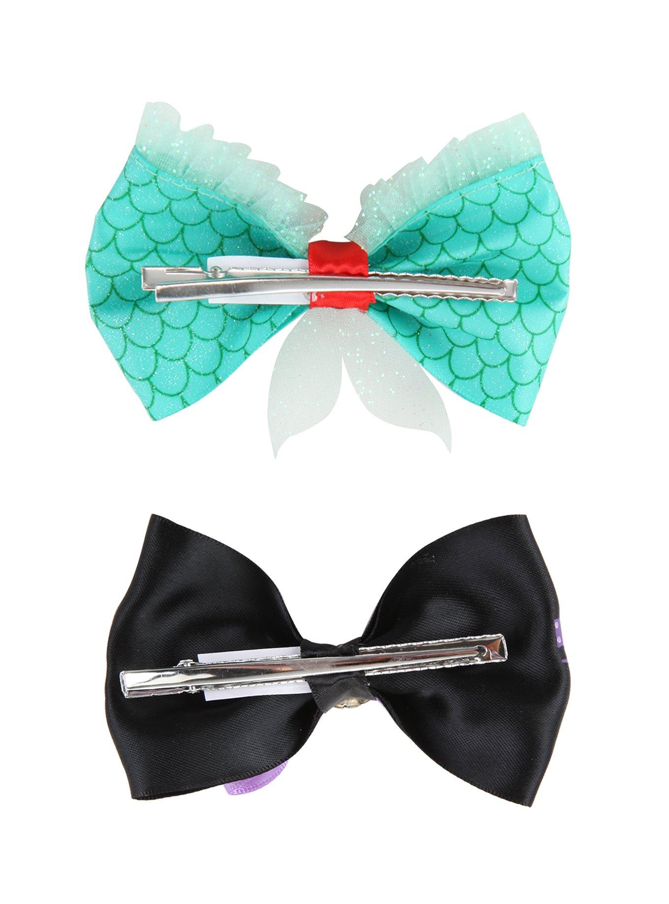 Disney The Little Mermaid Ariel & Ursula Hair Bow 2 Pack, , alternate