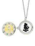 Disney Beauty And The Beast Stained Glass Locket, , alternate