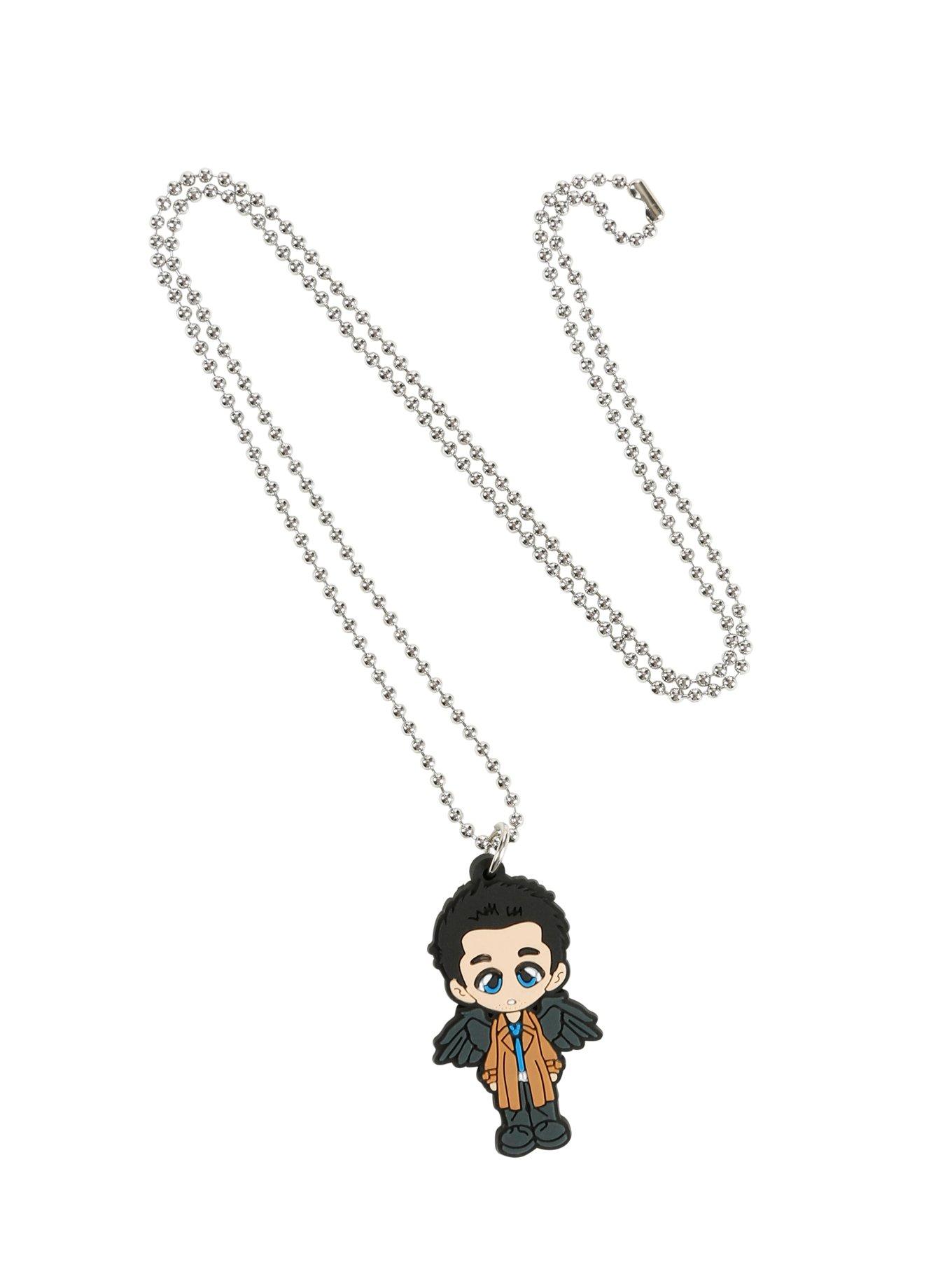 Supernatural Chibi Castiel Shot Bead Necklace, , alternate