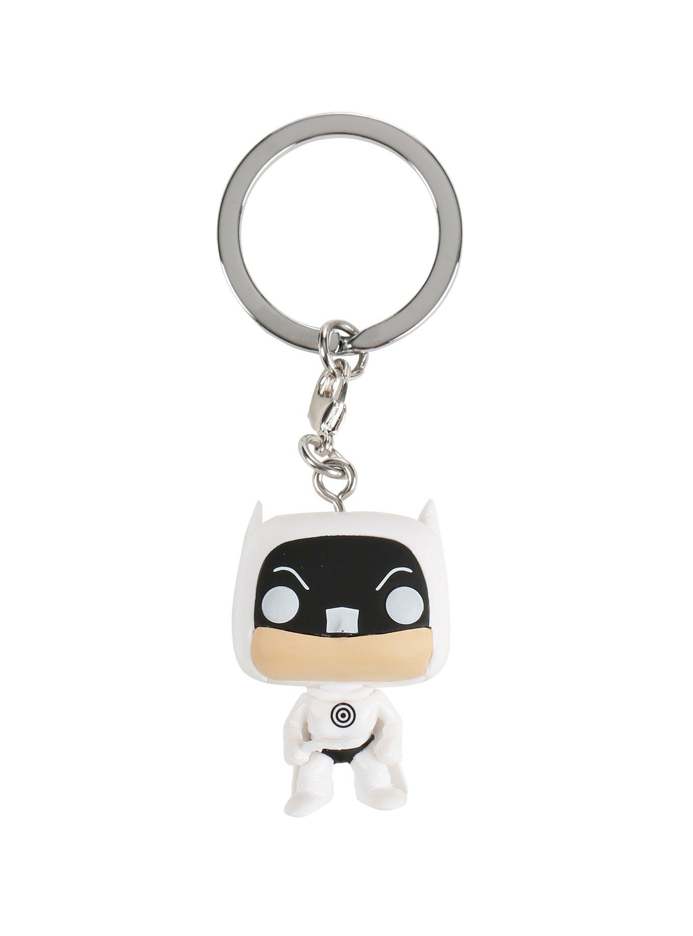 Funko DC Comics Pocket Pop! Batman (White Target Suit) Key Chain Hot Topic Exclusive, , alternate