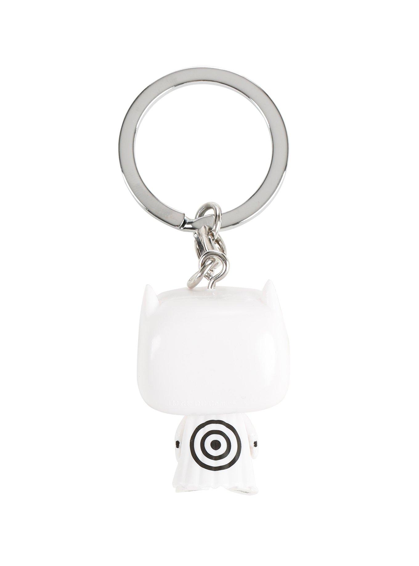 Funko DC Comics Pocket Pop! Batman (White Target Suit) Key Chain Hot Topic Exclusive, , alternate