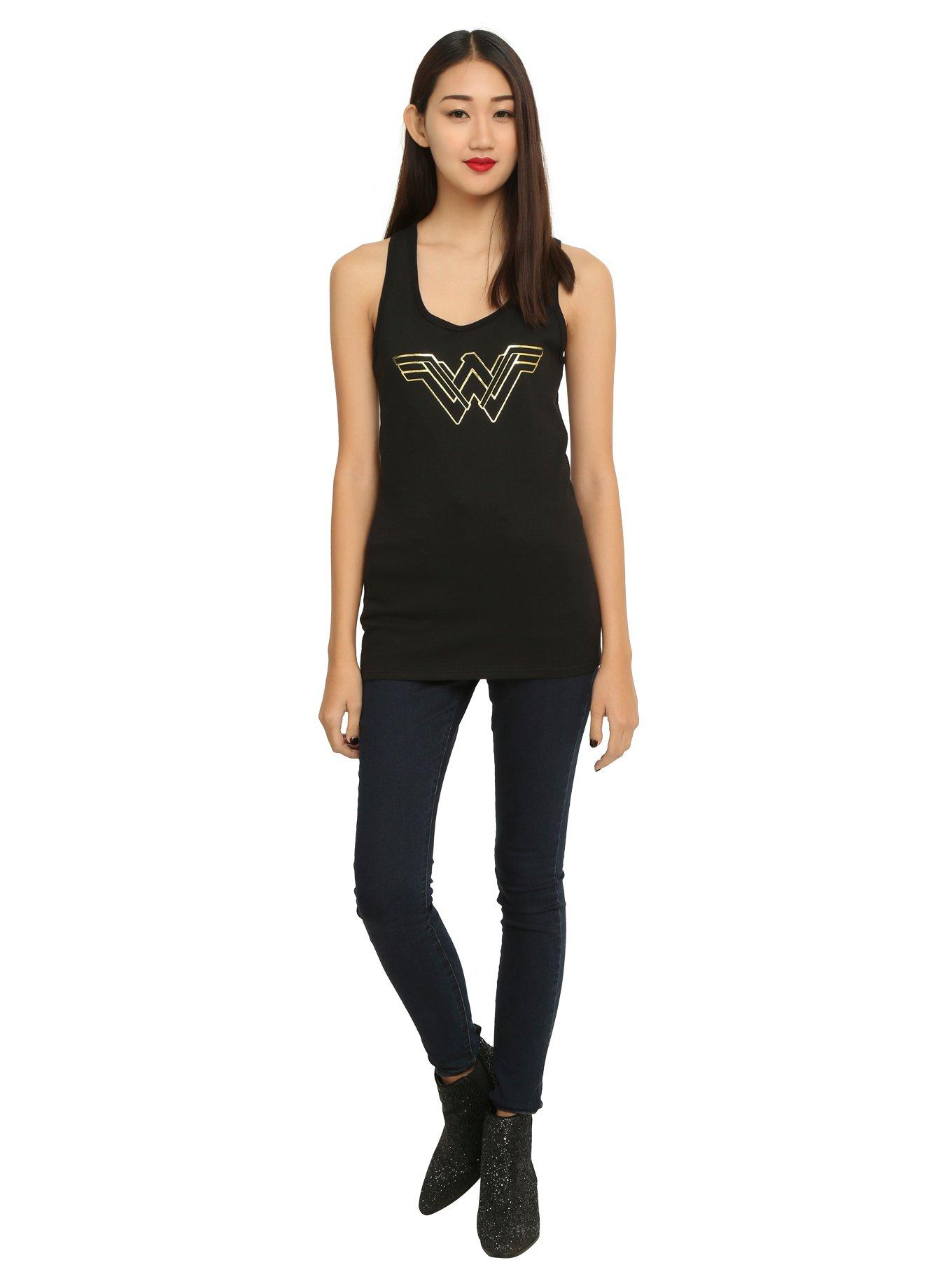DC Comics Batman V Superman: Dawn Of Justice Wonder Woman Logo Girls Tank Top, , alternate