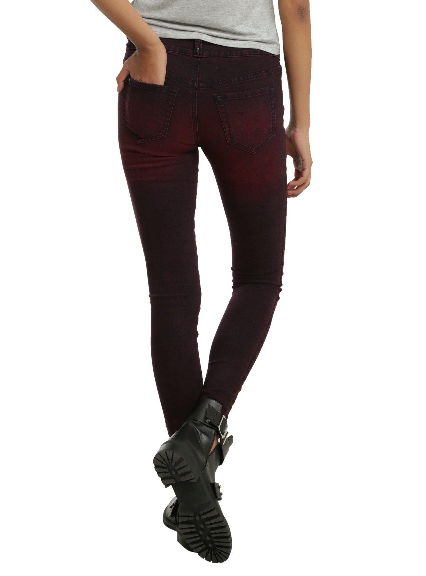 Blackheart Red Wash Super Skinny Jeans, , alternate