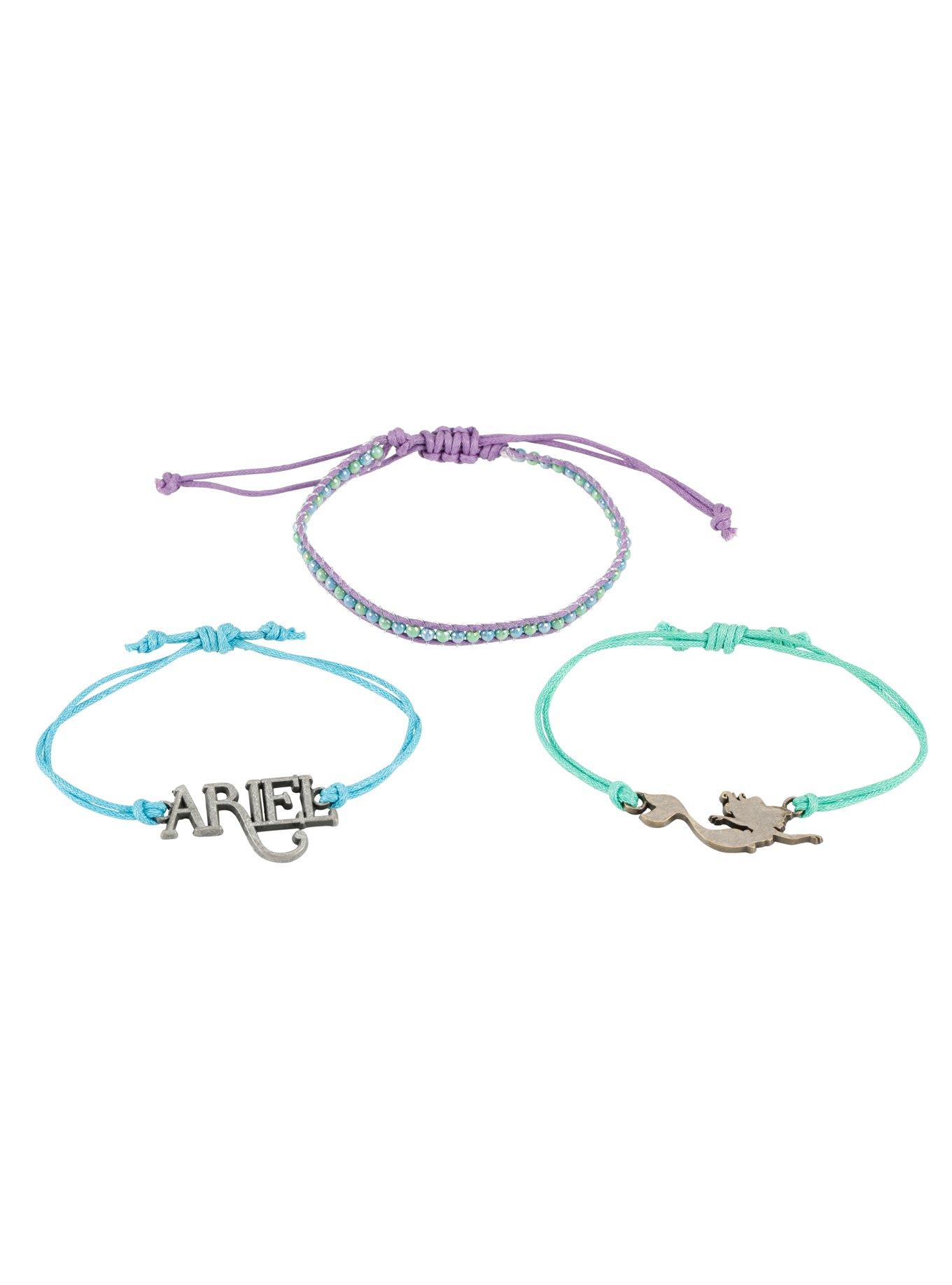 Disney The Little Mermaid Cord Bracelet Set, , alternate