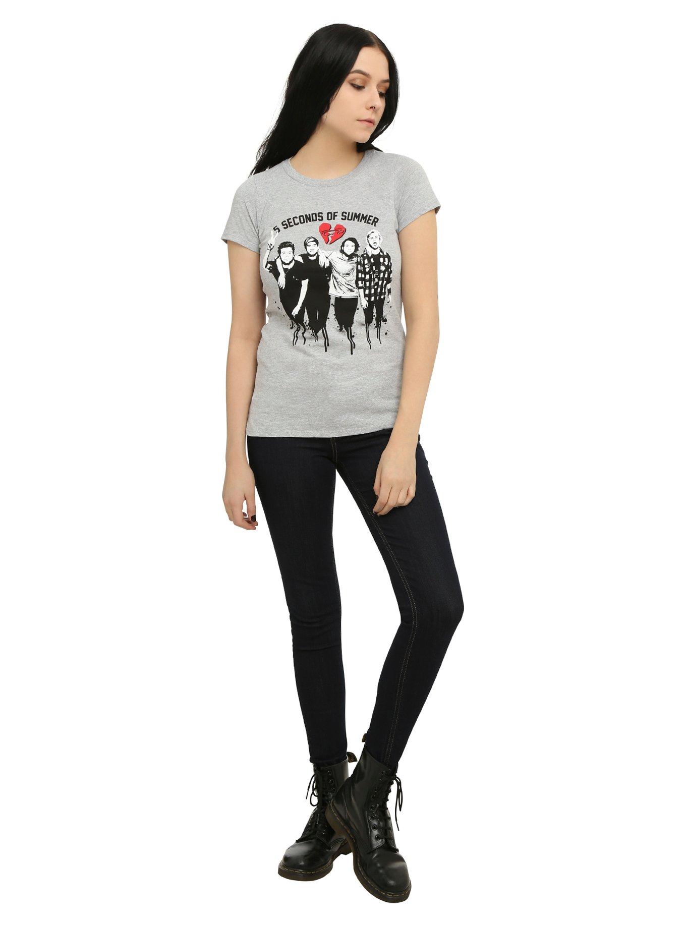 Five Seconds Of Summer Drip Photo Girls T-Shirt, , alternate