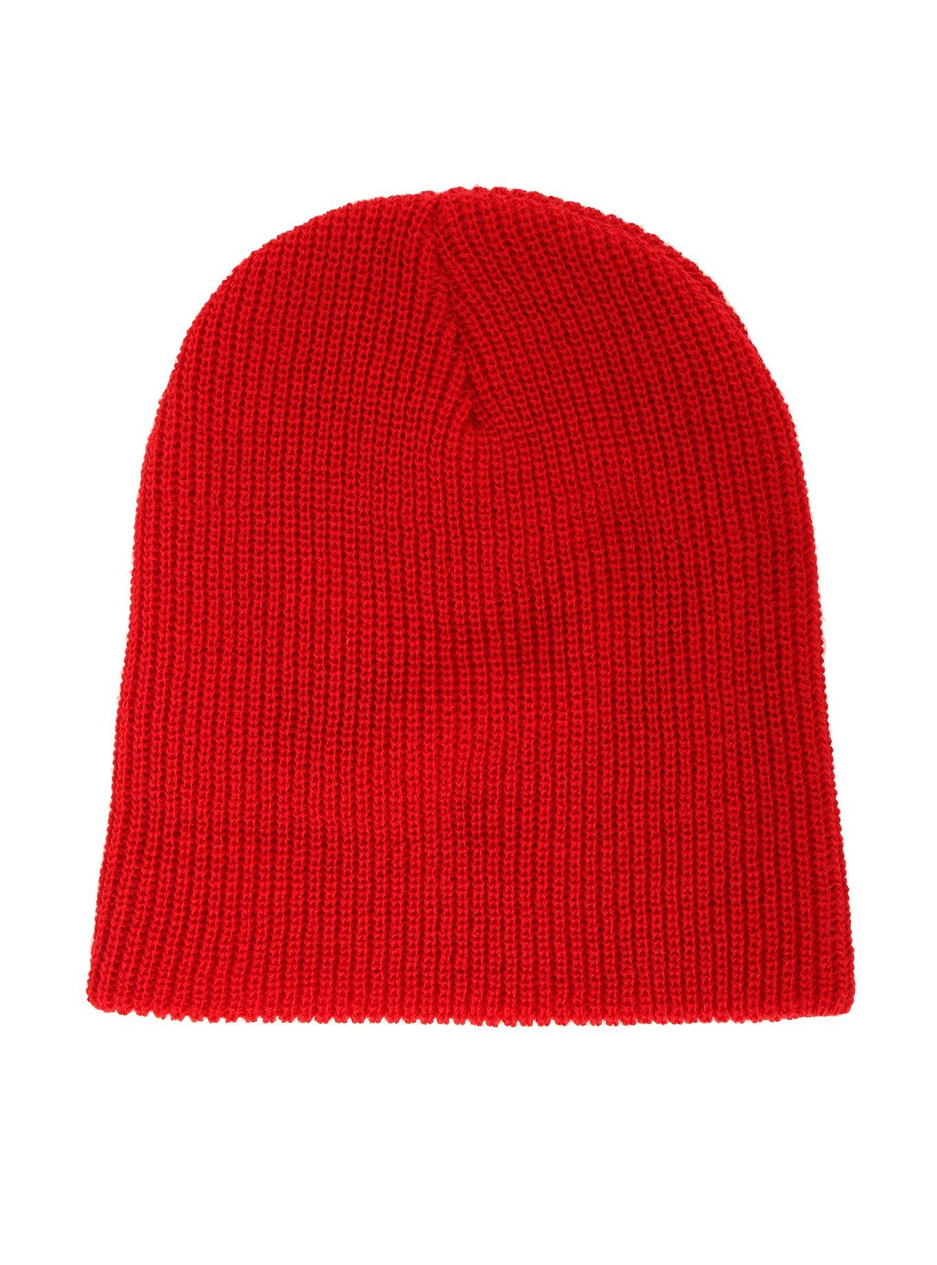 Red Knit Beanie, , alternate
