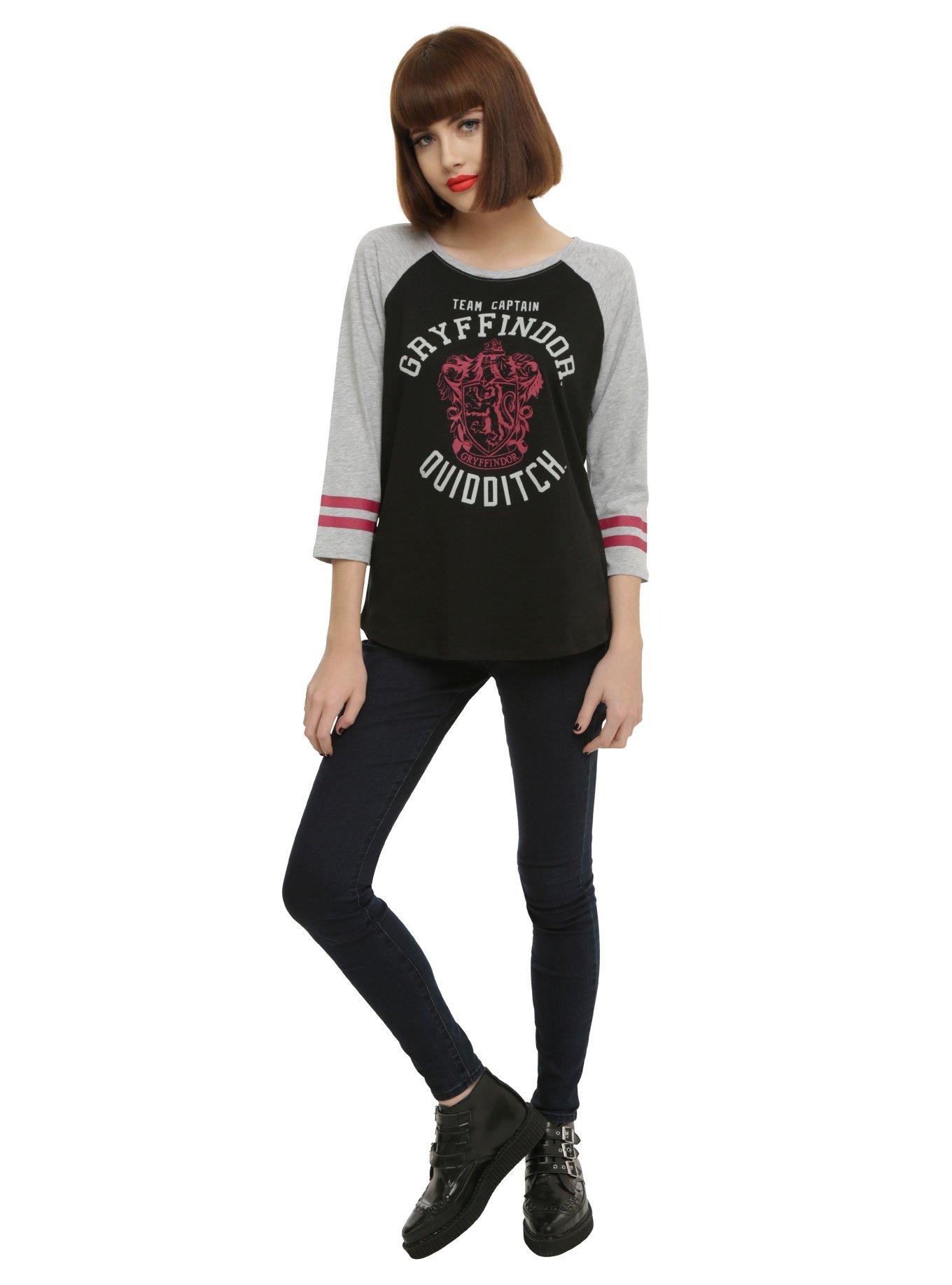 Harry Potter Gryffindor Quidditch Team Captain Girls Raglan, , alternate