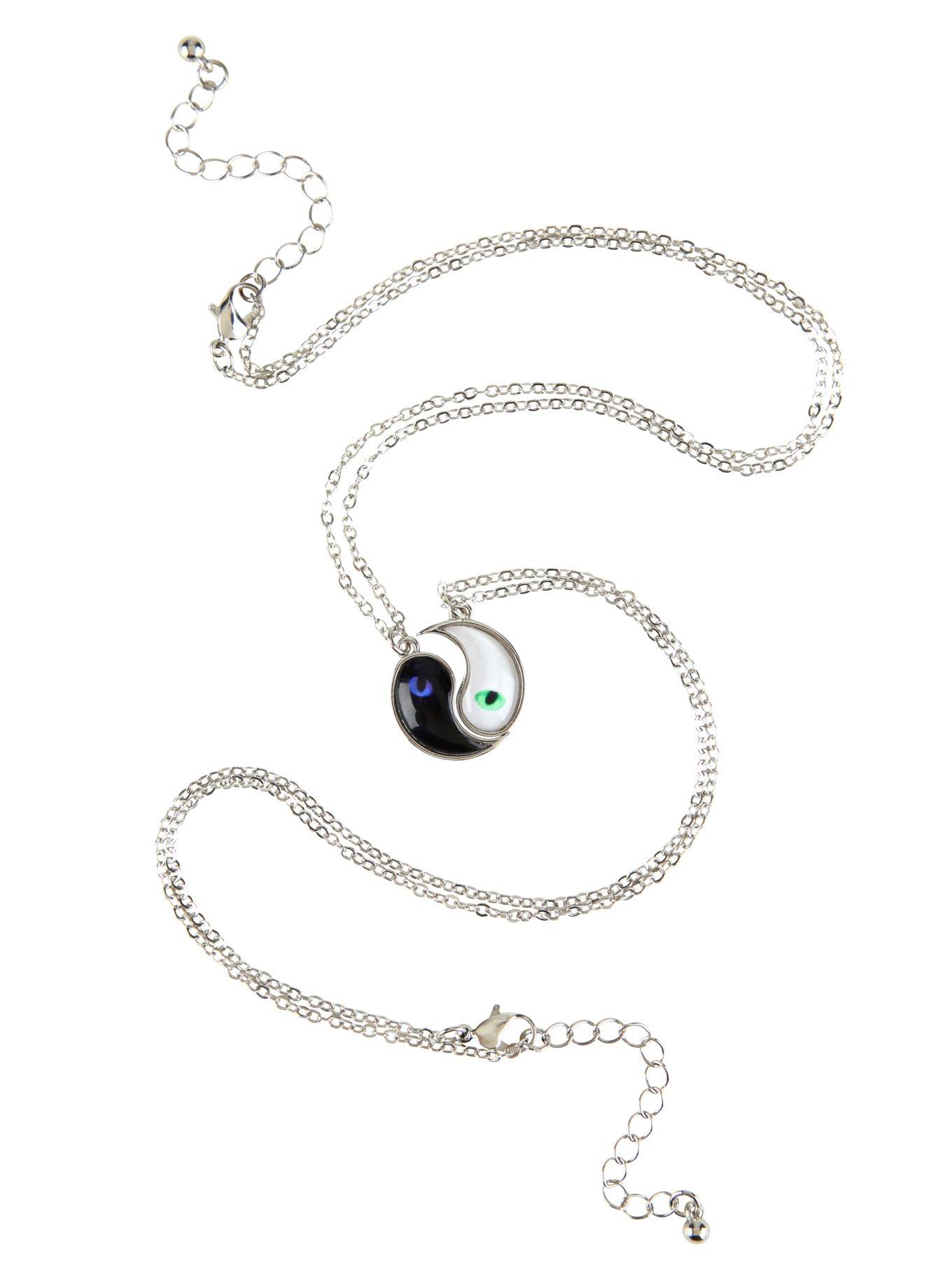 Cat Eye Yin-Yang Best Friend Necklace Set, , alternate