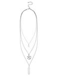 Blackheart Crystal Moon & Pentagram Layered Necklace, , alternate