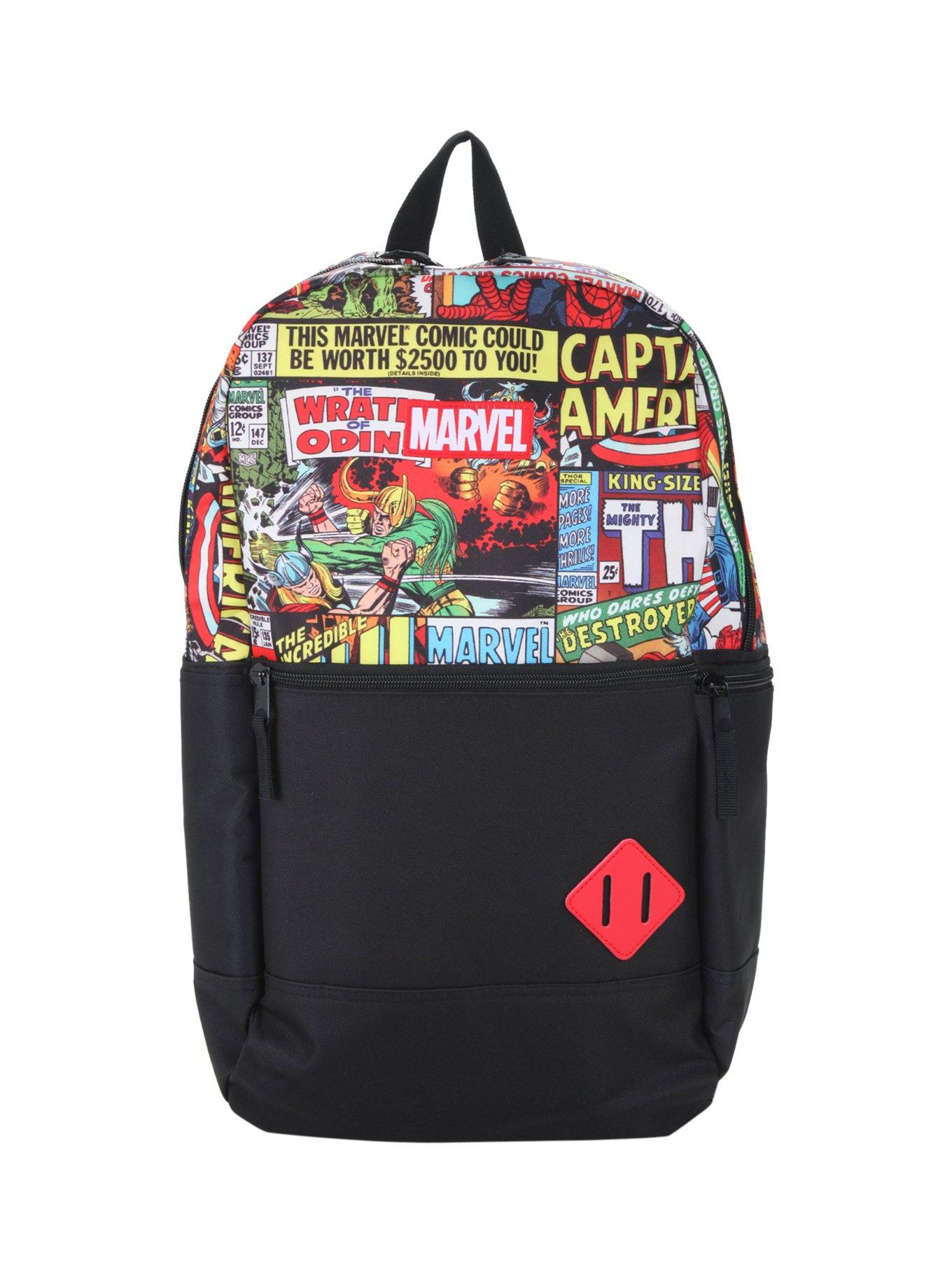Marvel Comic Collage Flat Front Backpack, , alternate