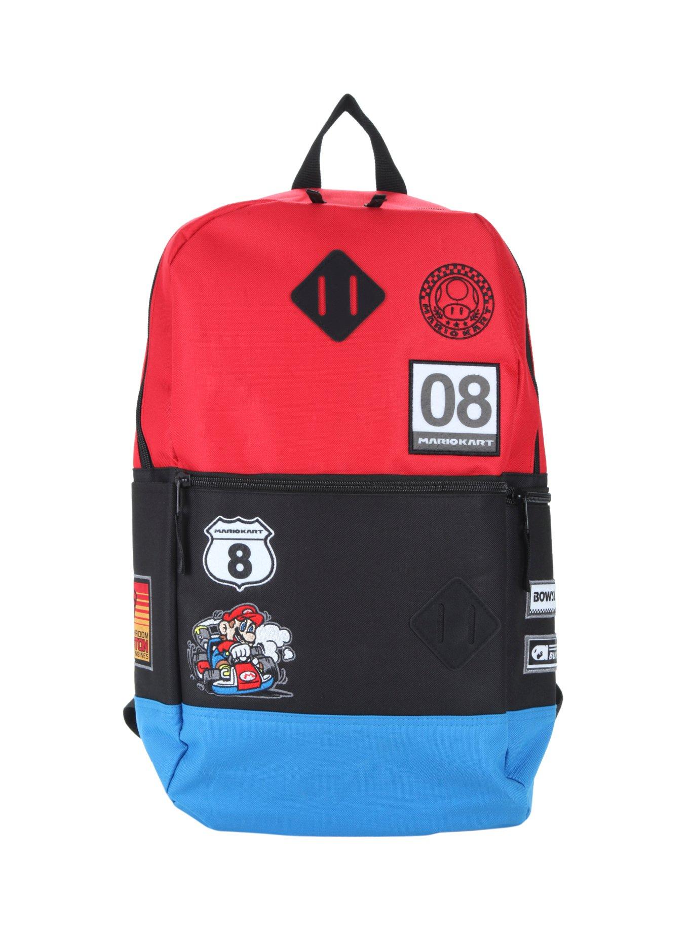 Mario Kart Racer Patch Flat Front Backpack, , alternate