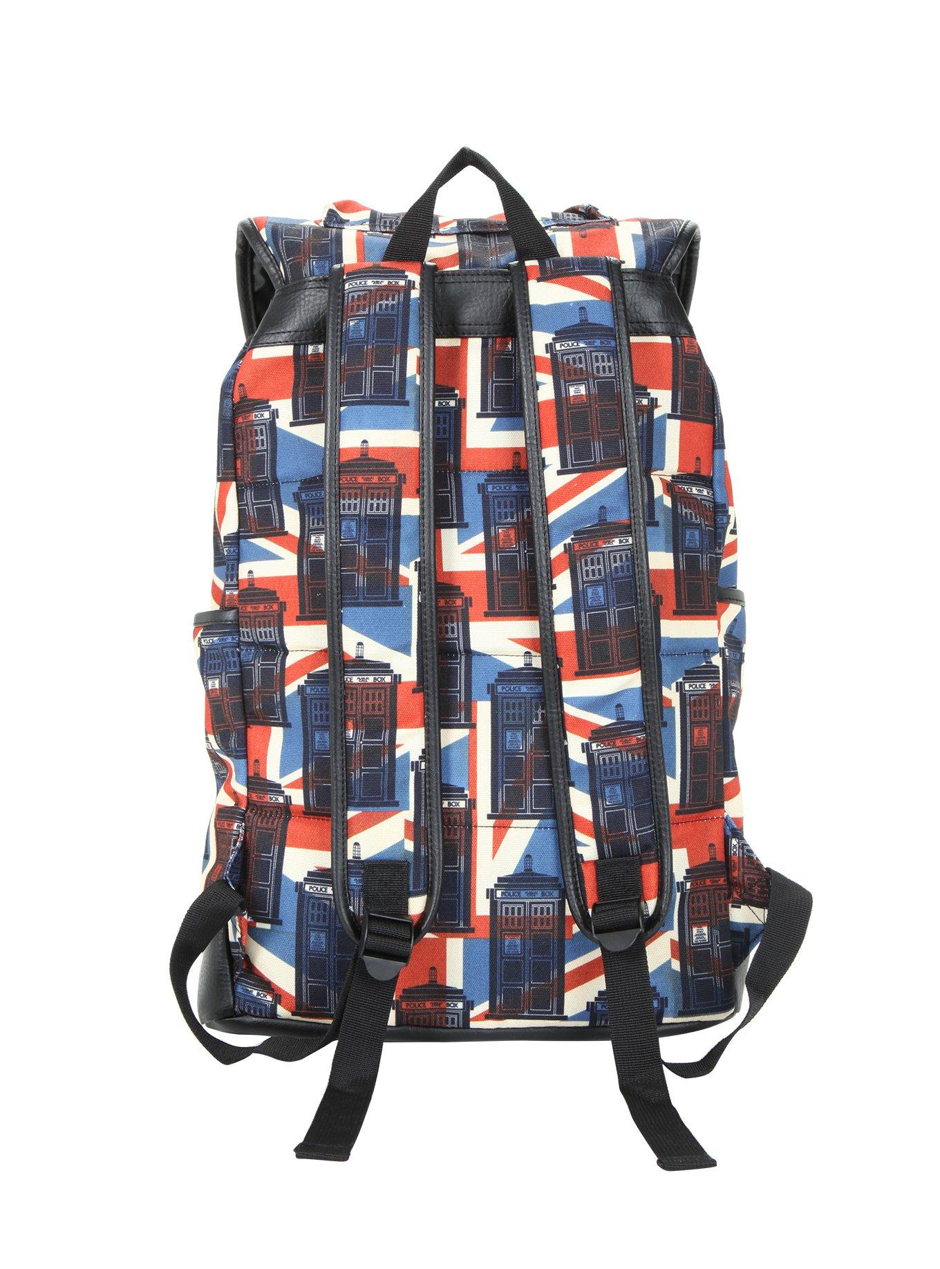 Doctor Who TARDIS Union Jack Slouch Backpack, , alternate