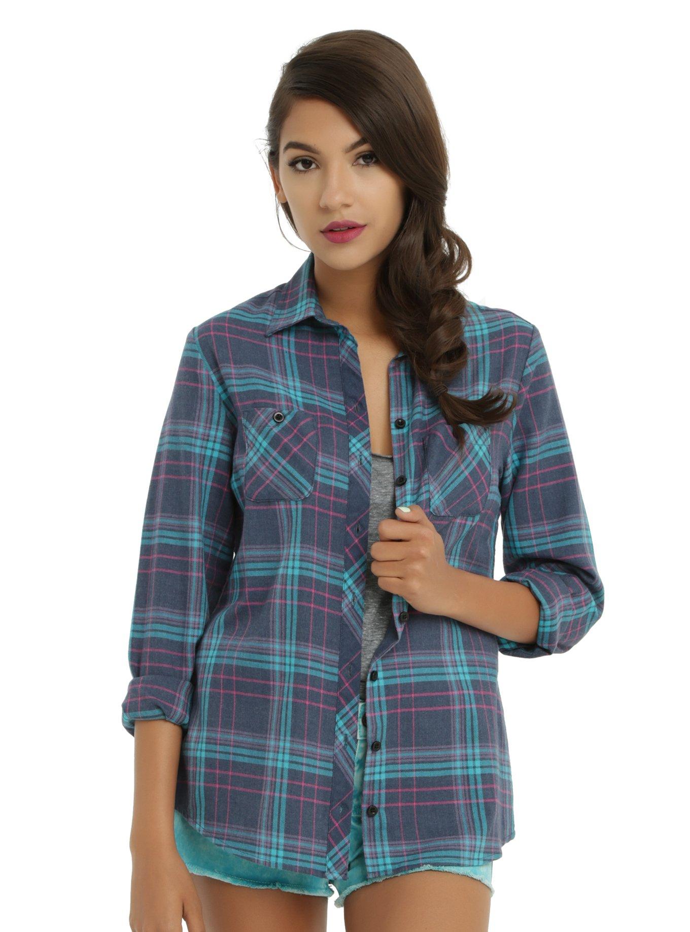 Disney The Little Mermaid Part Of Your World Plaid Girls Woven, , alternate